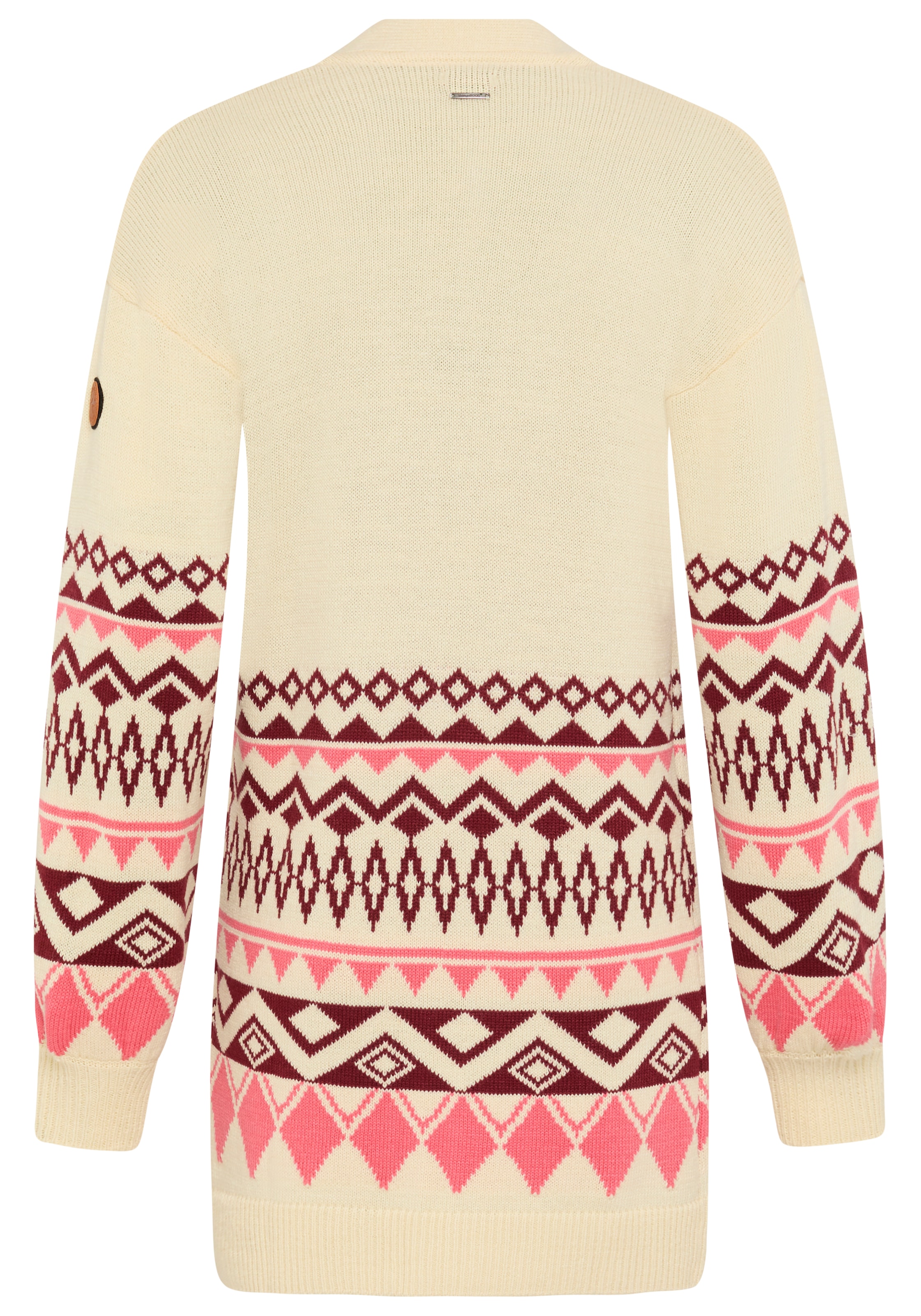 KangaROOS Longstrickjacke lang geschnitten, ohne Verschluss, figurumspielende Passform