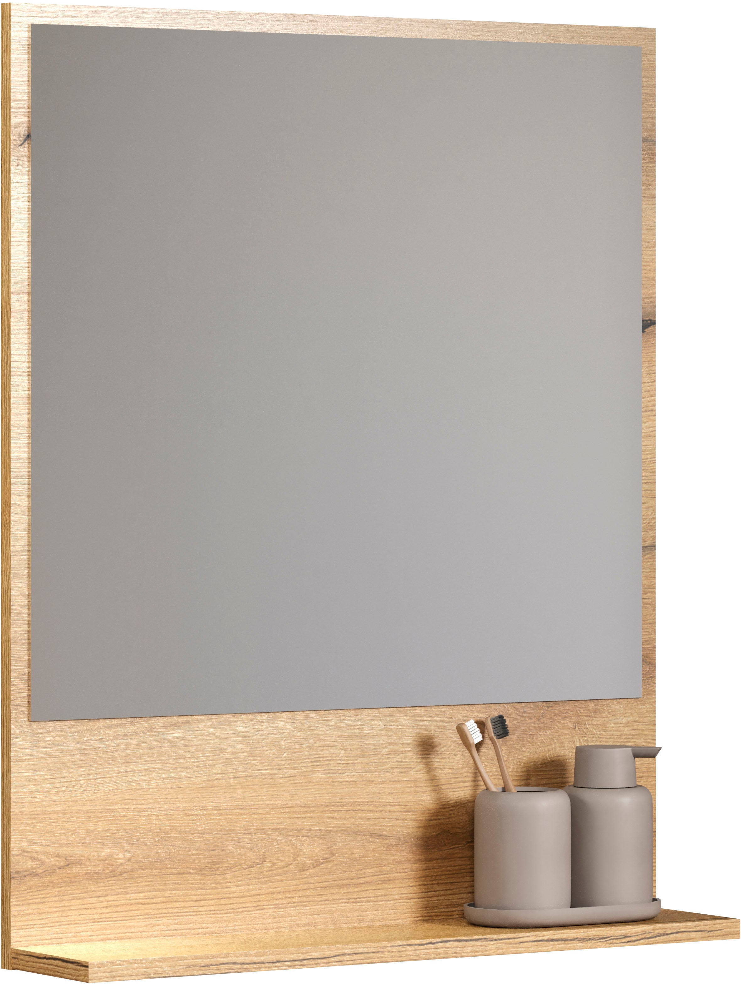 welltime Miroir de salle de bain »Amrum« Wandspiegel mit Ablage - (B/T/H) wahlweise 60 bis 80/14/74 cm