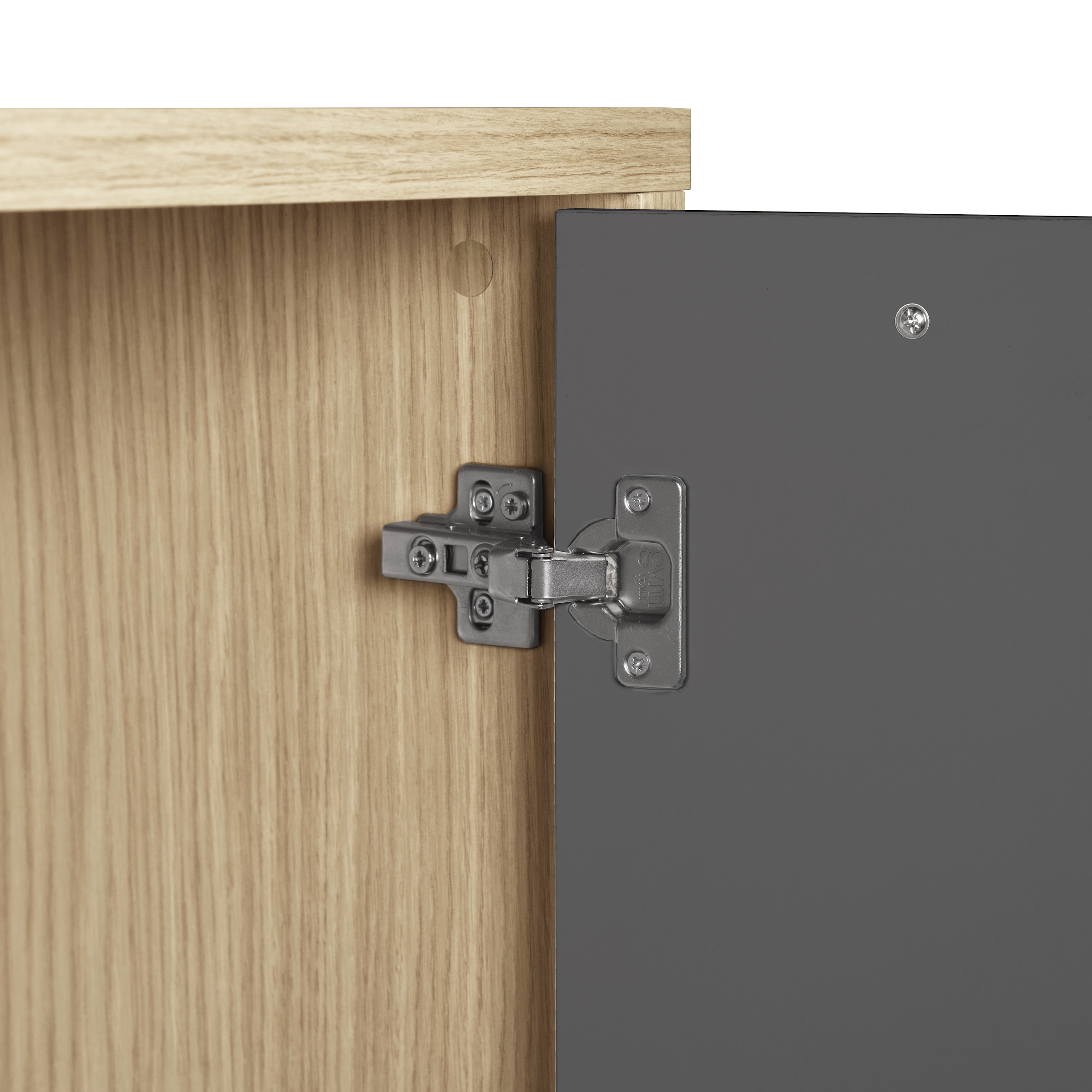 KOCHSTATION Kitchenette »Luna, Küchenblock, Kücheninsel, Hängeschrank, Made in Italy« 3er-Set, Metallgriffe, Soft-Close-Funktion, inklusive Spüle