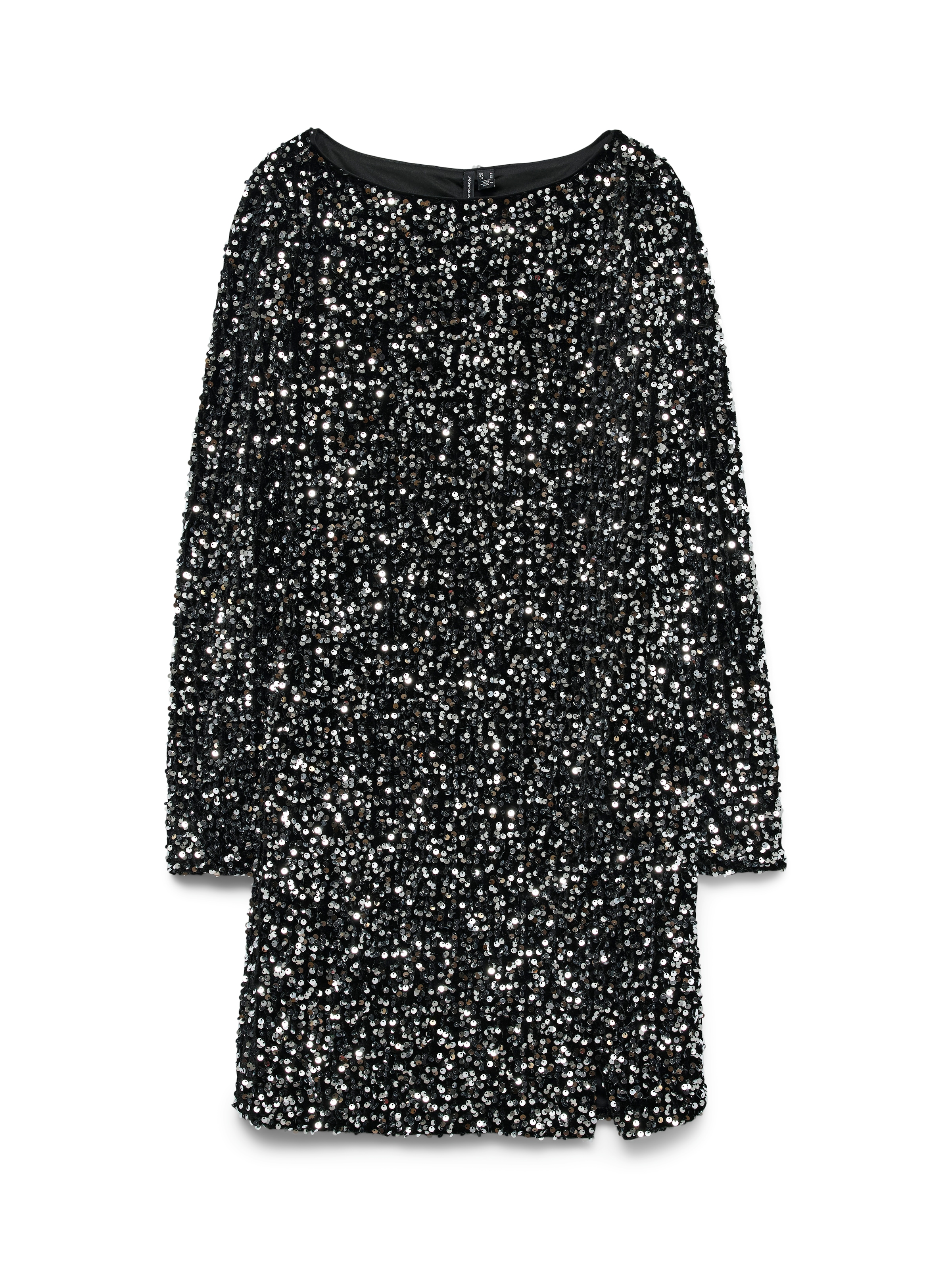 Vero Moda Robe midi »VMBELLA LS SHORT SQ DRESS JRS GA« Partykleid, festlich, mit Pailletten