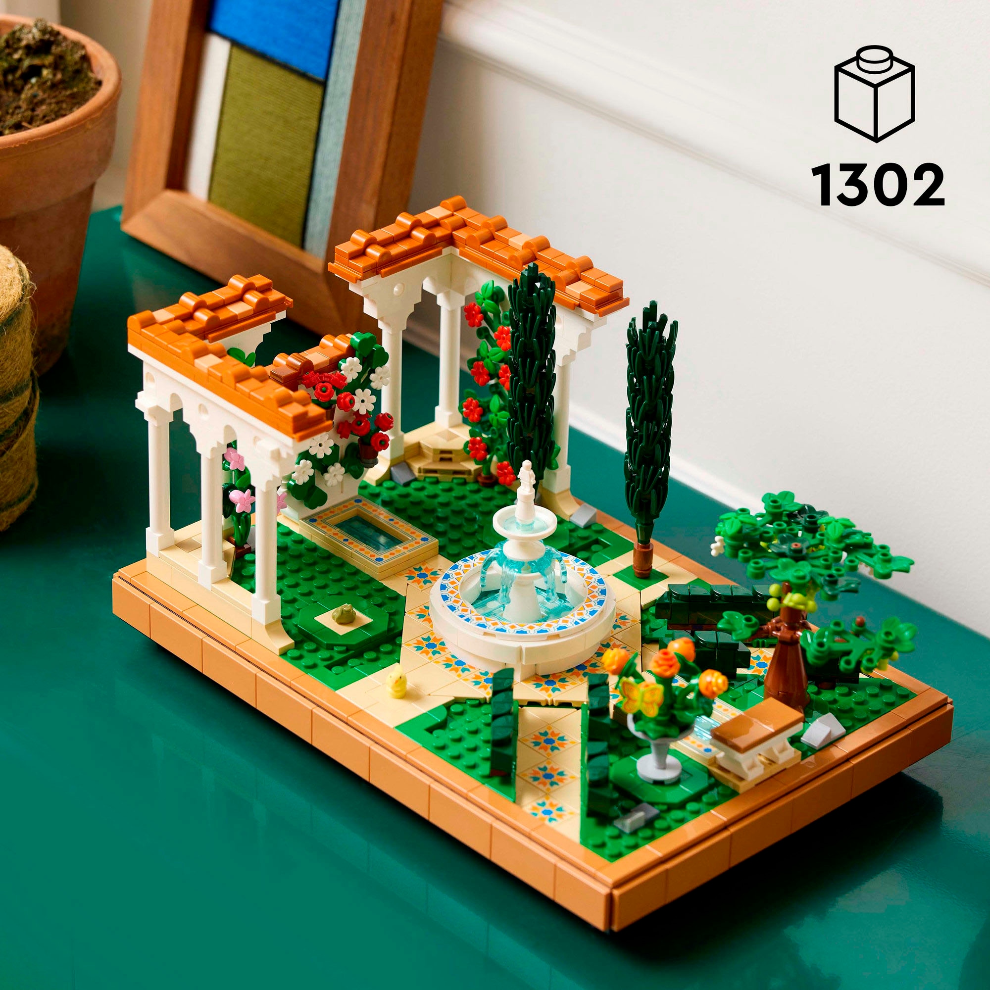 LEGO® Konstruktionsspielsteine »Springbrunnengarten (10359), LEGO Icons« Made in Europe