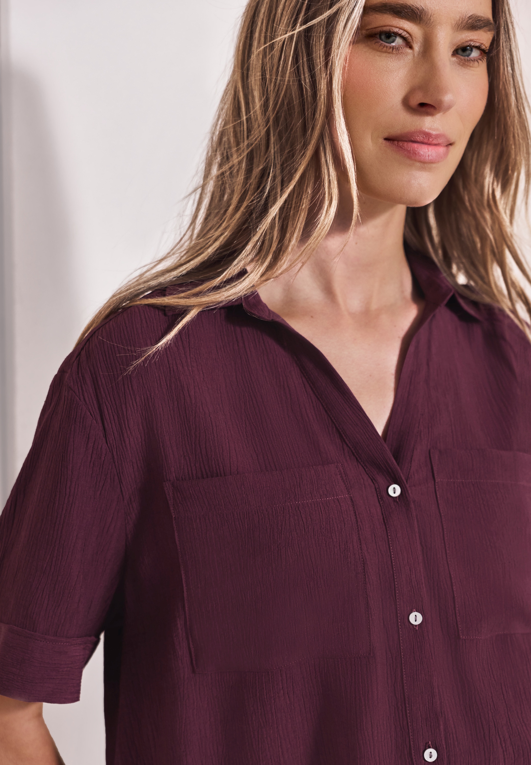 STREET ONE Blouse chemise peut aussi être porté ouvert