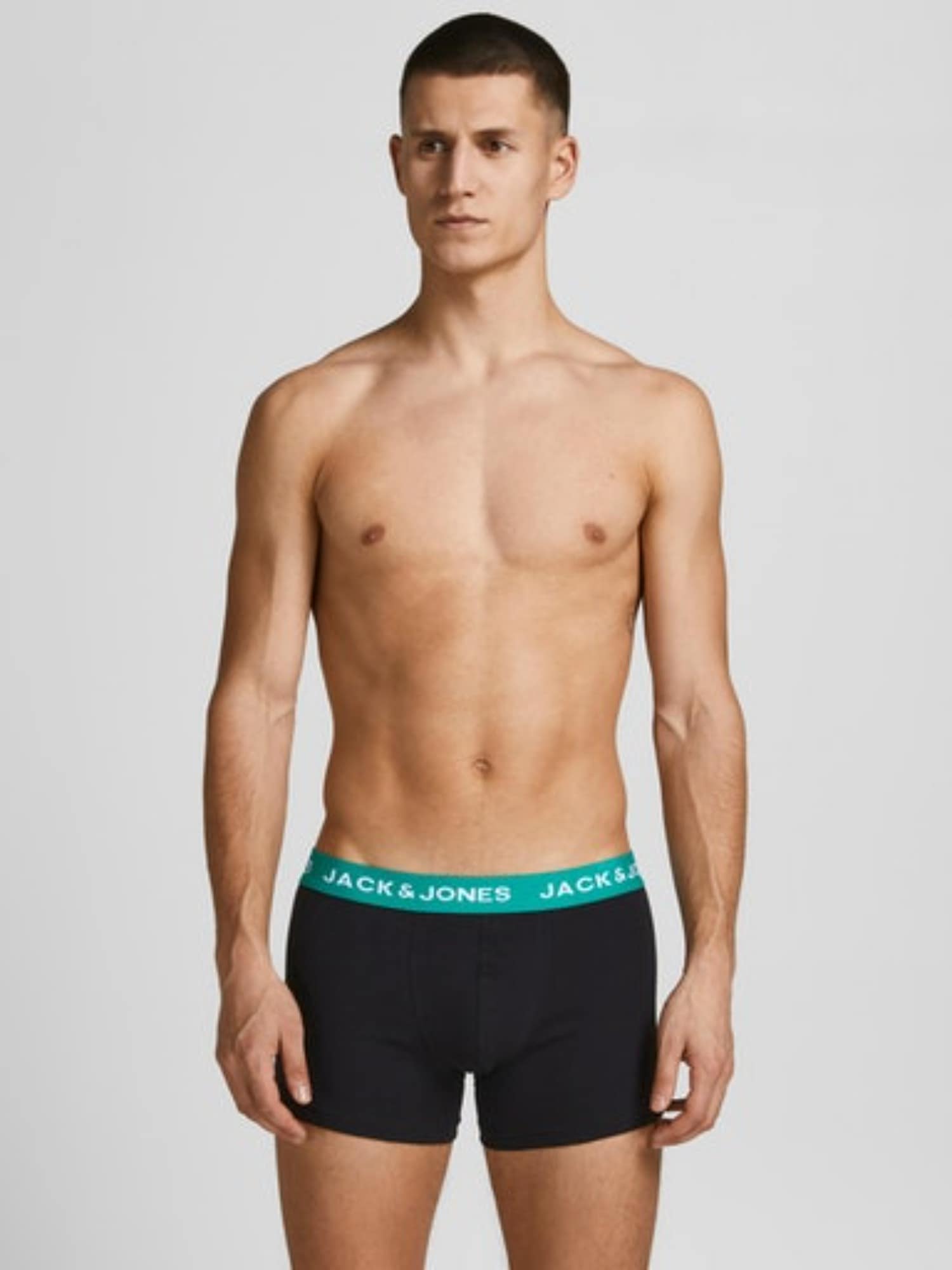 Jack & Jones Boxer »JACHUEY im Fünferpack mit toniger Naht und elastischem Bund« Packung, 5er-Pack, 5 Stk. unifarben, modisch, eng anliegend, Baumwollmischung