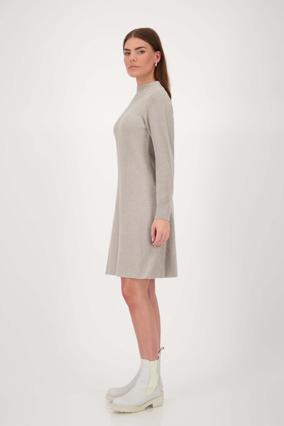 Monari Robe en tricot »Kleid Strick Lurex 92cm« Mit Rundhalsausschnitt