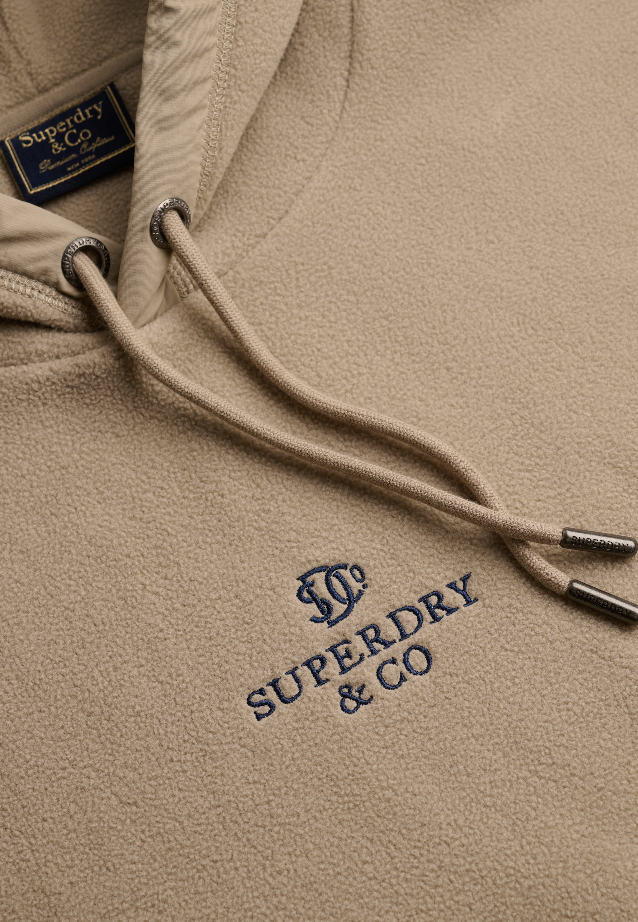 Superdry Kapuzensweatshirt »MICRO LOGO FLEECE HOOD«, Kunstfaser, loose fit

