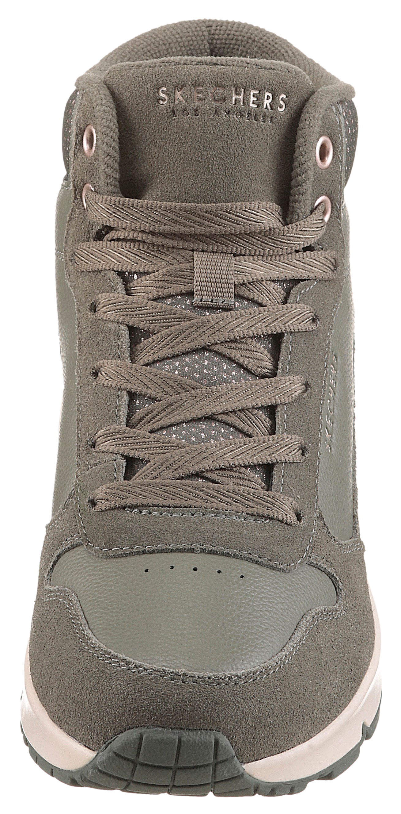 Skechers Baskets compensées »UNO-STACRE SHINE«  High Top Sneaker, Schnürboots mit Luftkammern Sohle