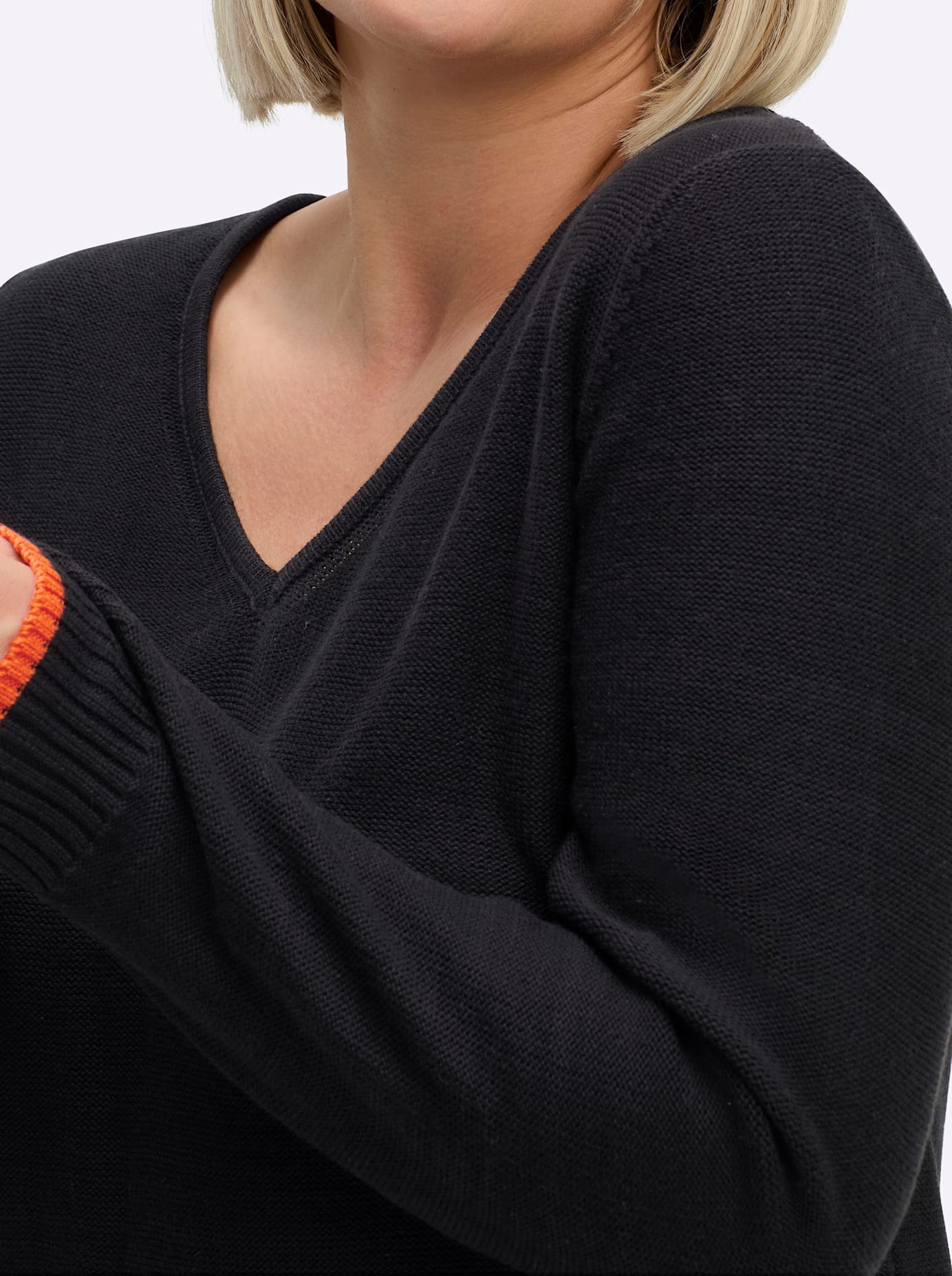 Sheego V-Ausschnitt-Pullover »Pullover«