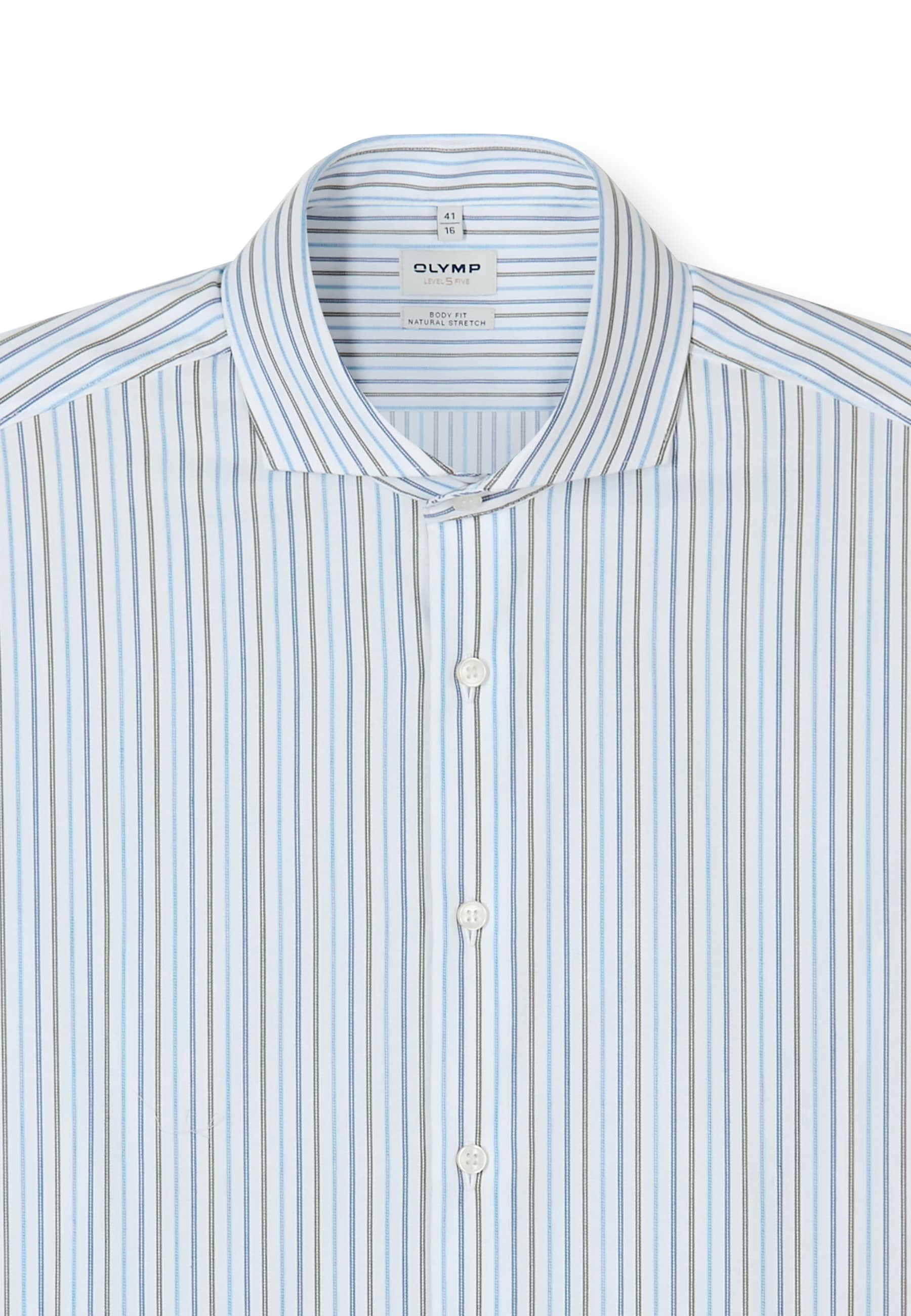 OLYMP Chemise à manches longues »Level Five« Businesshemd, body fit, Haifischkragen, gestreift