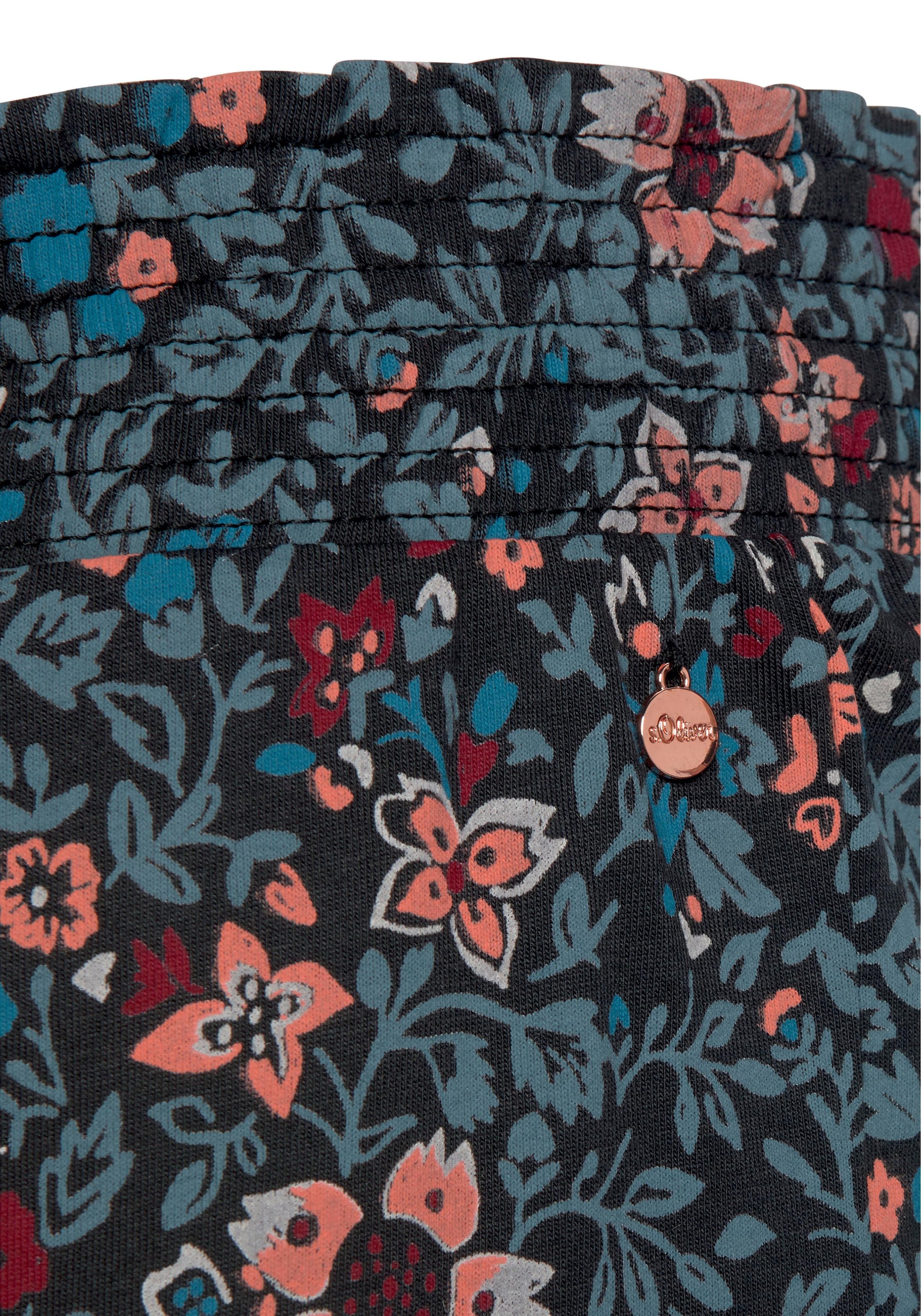 s.Oliver Pyjamahose  im Allover-Muster mit elastischem Bund