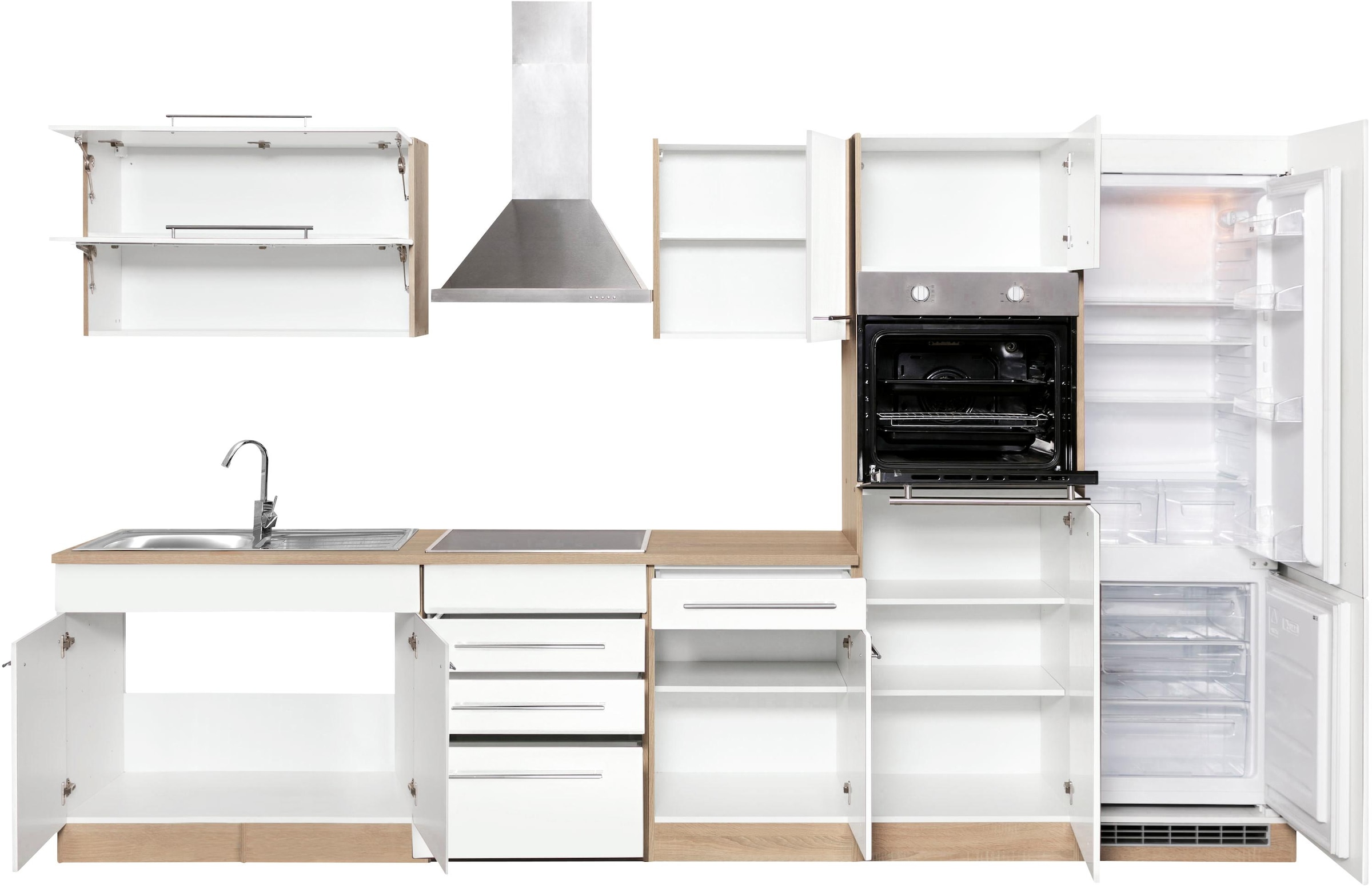 KOCHSTATION Kitchenette »KS-Eton« sans appareils électriques, largeur 330 cm