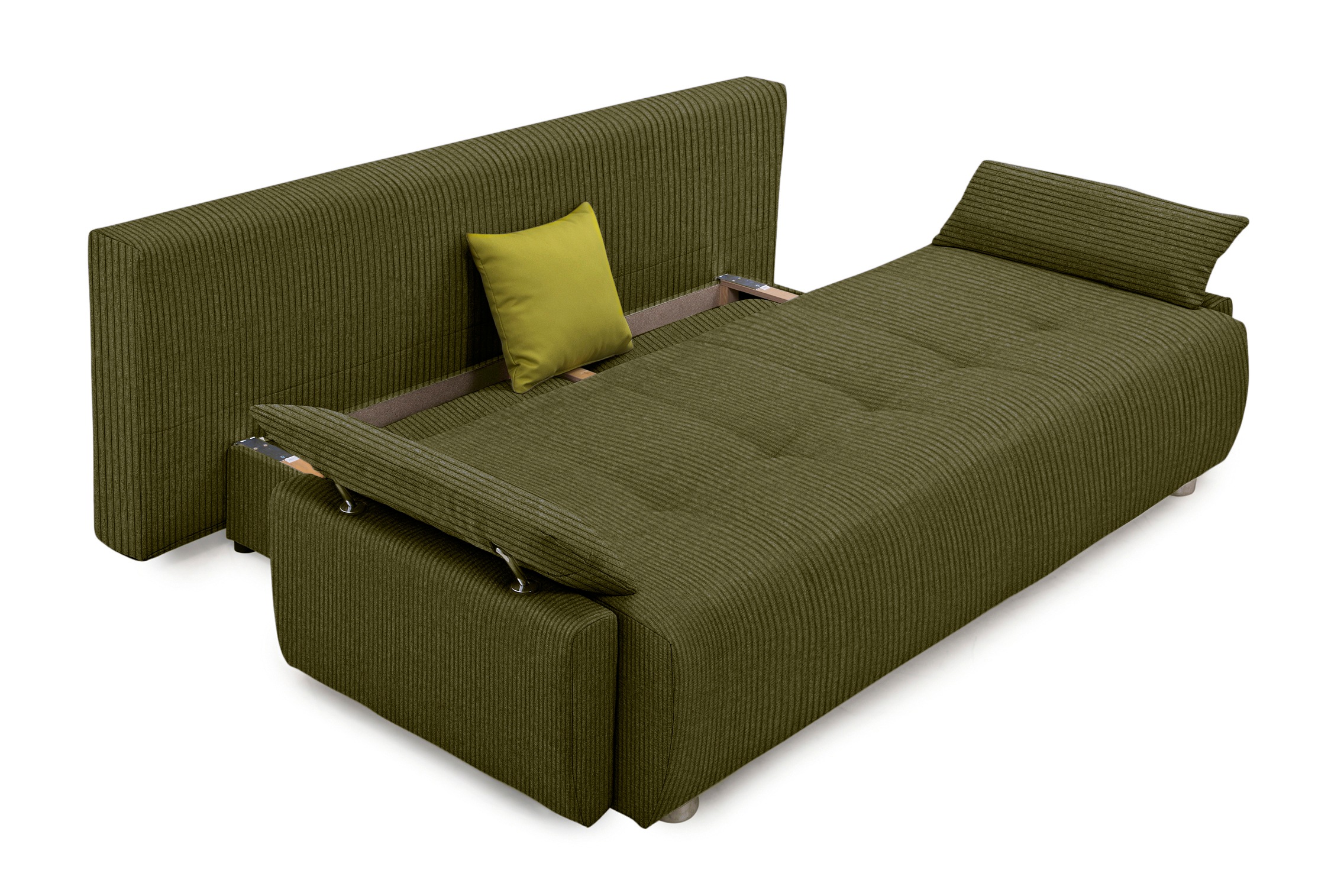 COLLECTION AB Canapé-lit »Funtastic, B: 212 cm, Liegel. 145x187 cm« Bettfunktion, Bettkasten, Armteilverstellung & 1 Zierkissen, Federkern