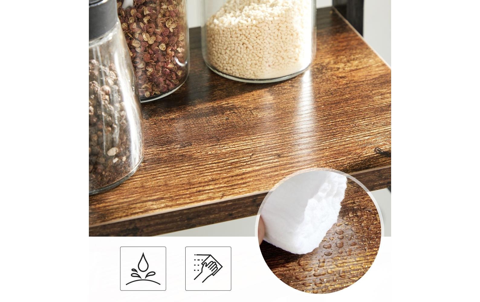 SONGMICS Étagère »2 Ebenen, Braun/Schwarz«