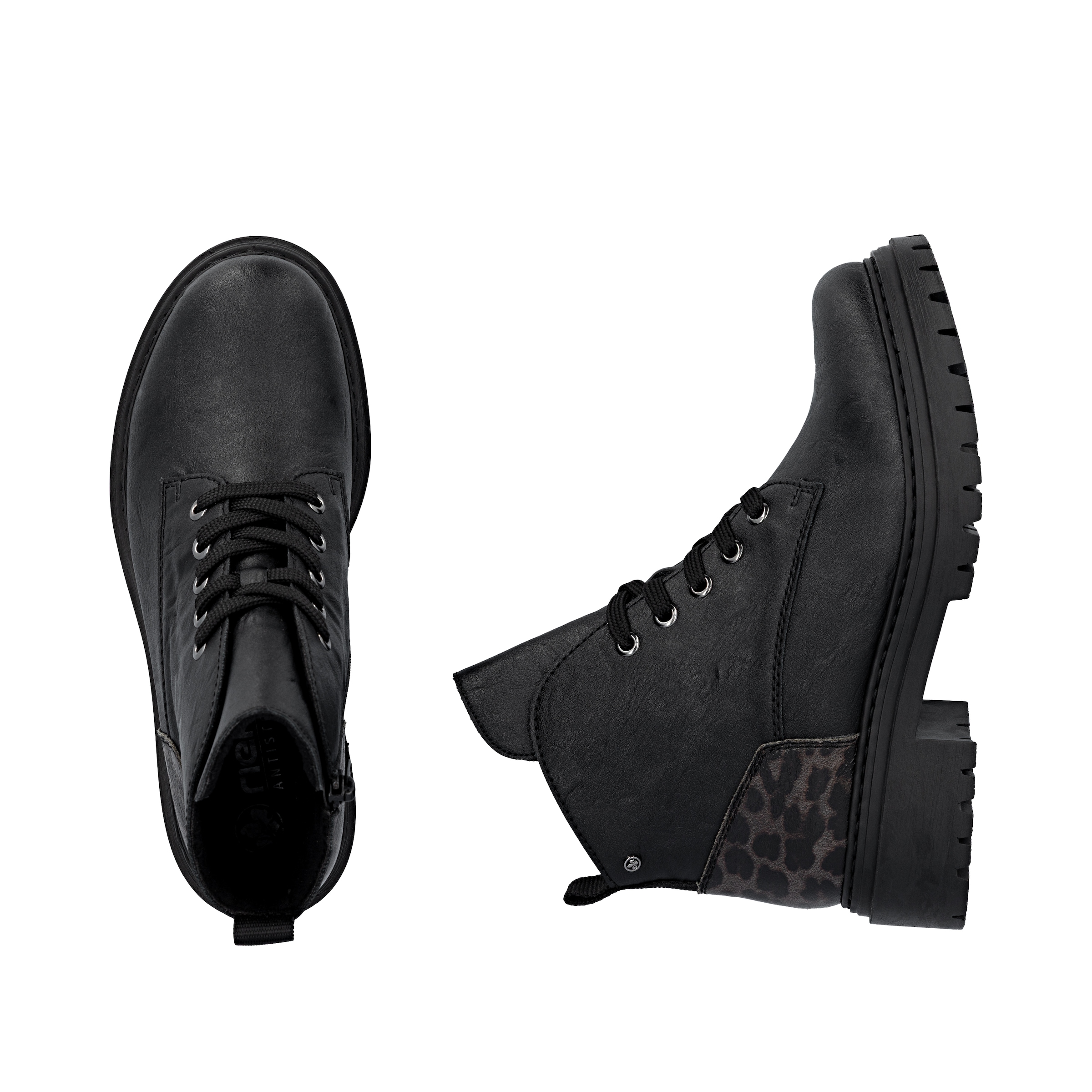 Rieker Bottines à lacets  Bottine à lacets, semelle profilée, avec fermeture éclair intérieure pratique