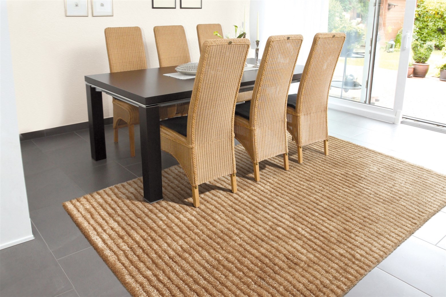 Arte Espina Tapis »Felicia 200« Rectangulaire 36 mm Höhe Klassisches Design in Querstreifen-Optik