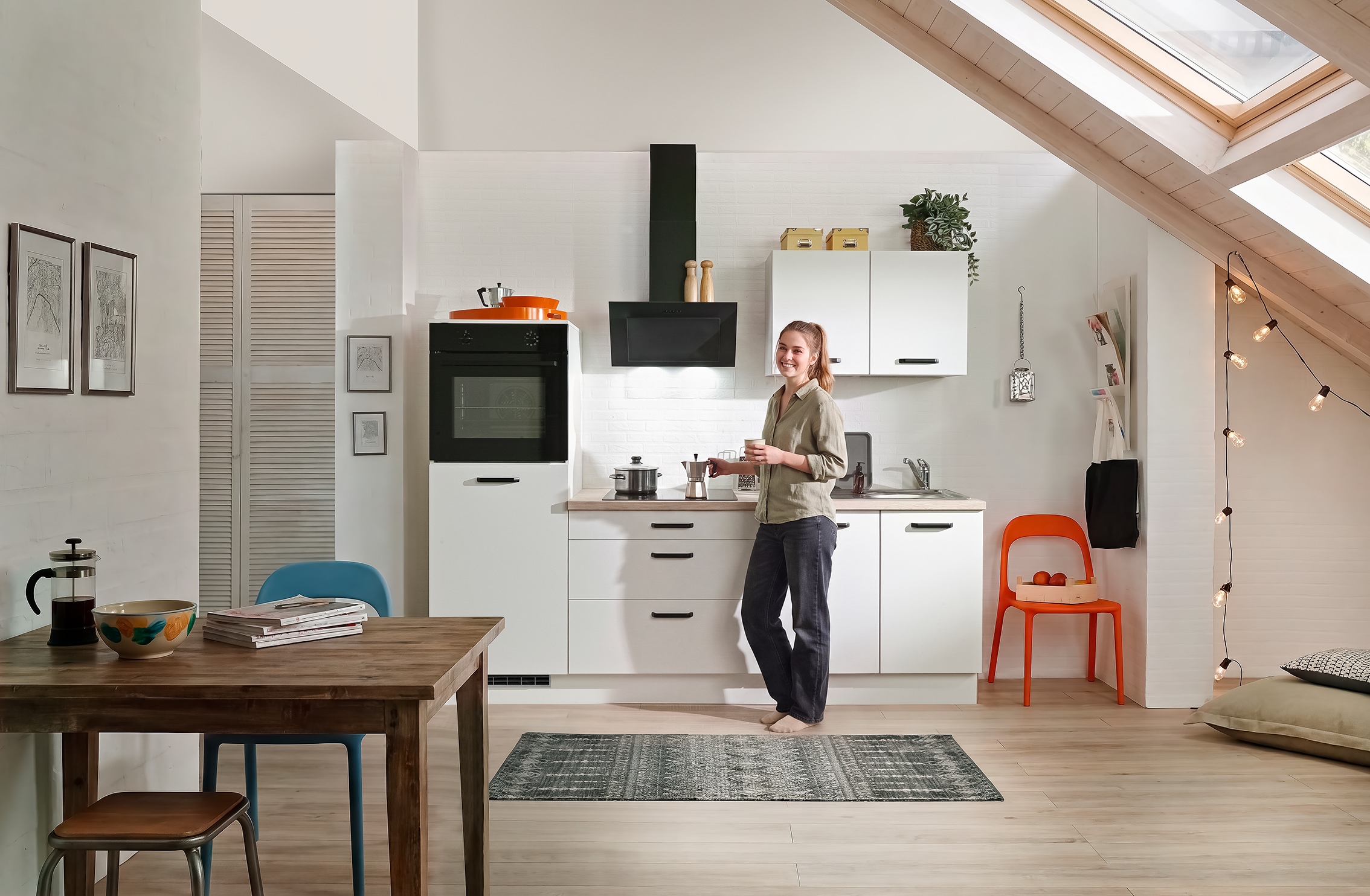 wiho Küchen Küchenzeile »Compact« Breite 240cm, wahlweise mit Geräten (mit Kühlschrank)