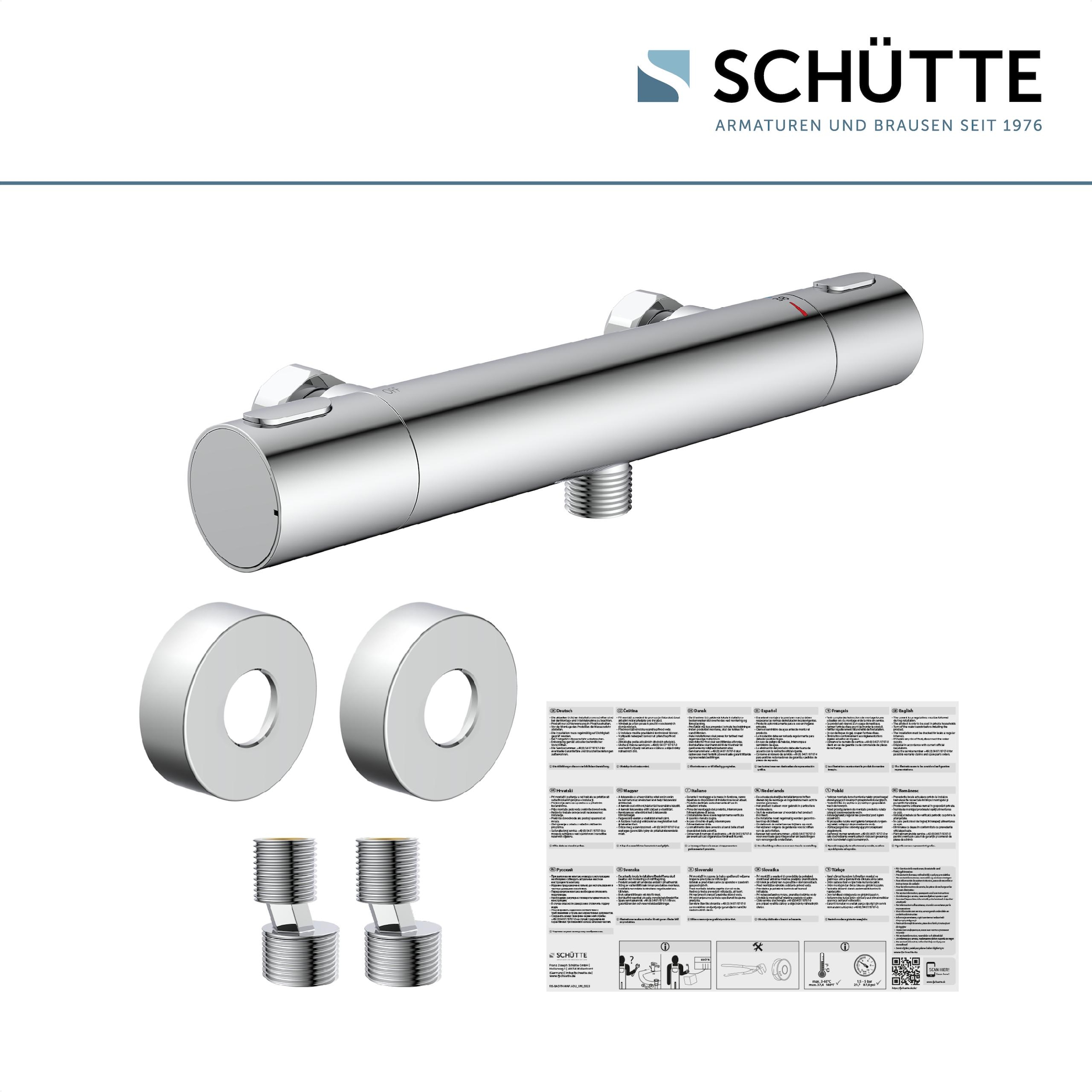 Schütte Robinetterie de douche »LOS ANGELES« fonction Eco-Stop, échelle de température avec verrouillage de sécurité à 38 °C