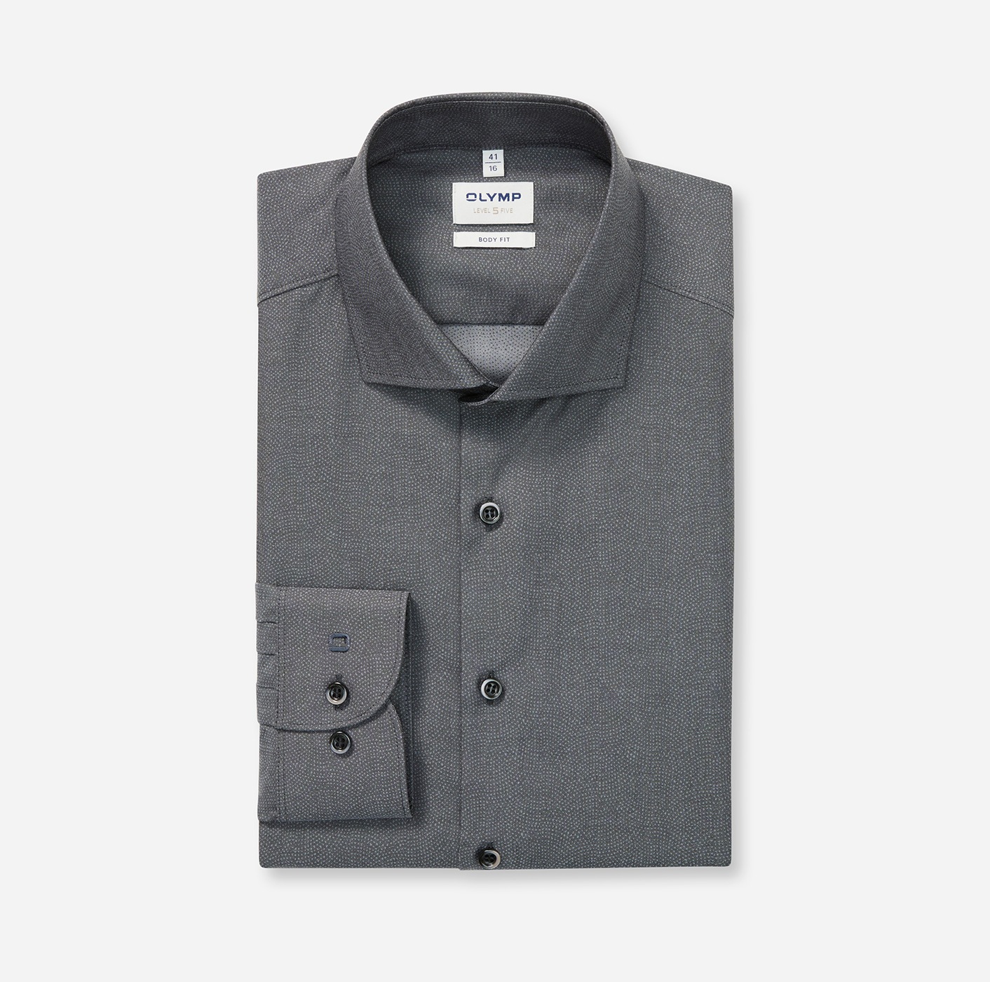 OLYMP Chemise à manches longues »Level Five« body fit, Royal-Kentkragen, Businesshemd, feine Struktur