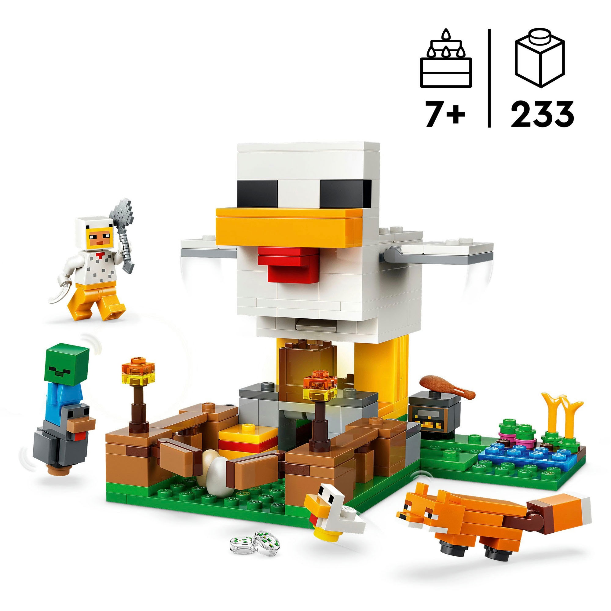 LEGO® Konstruktionsspielsteine »Hühnerfarm (21585), LEGO Minecraft« Made in Europe