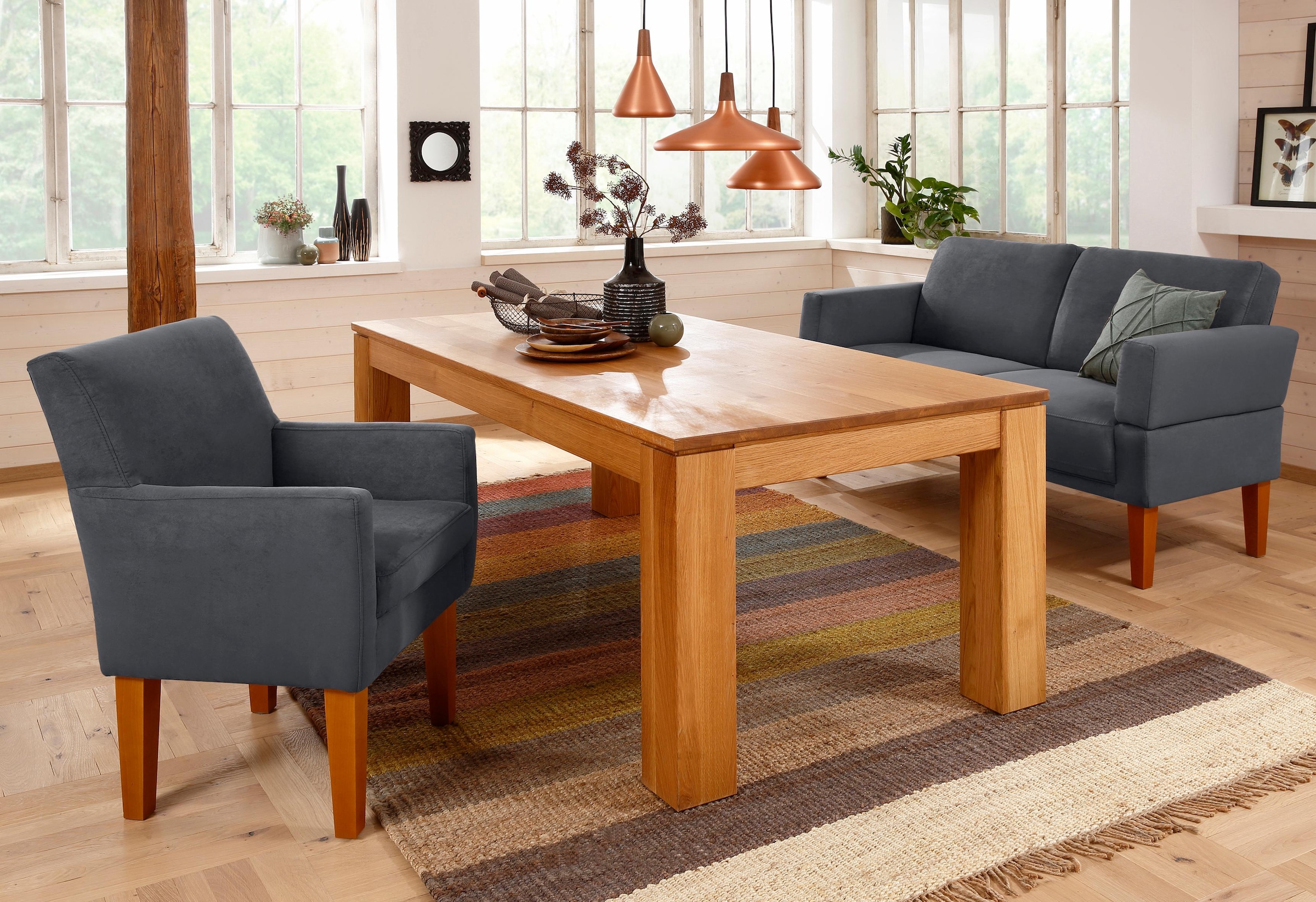 Home affaire Fauteuil »Fehmarn« komfortable Sitzhöhe von 54 cm,  in 3 verschiedenen Bezugsqualitäten