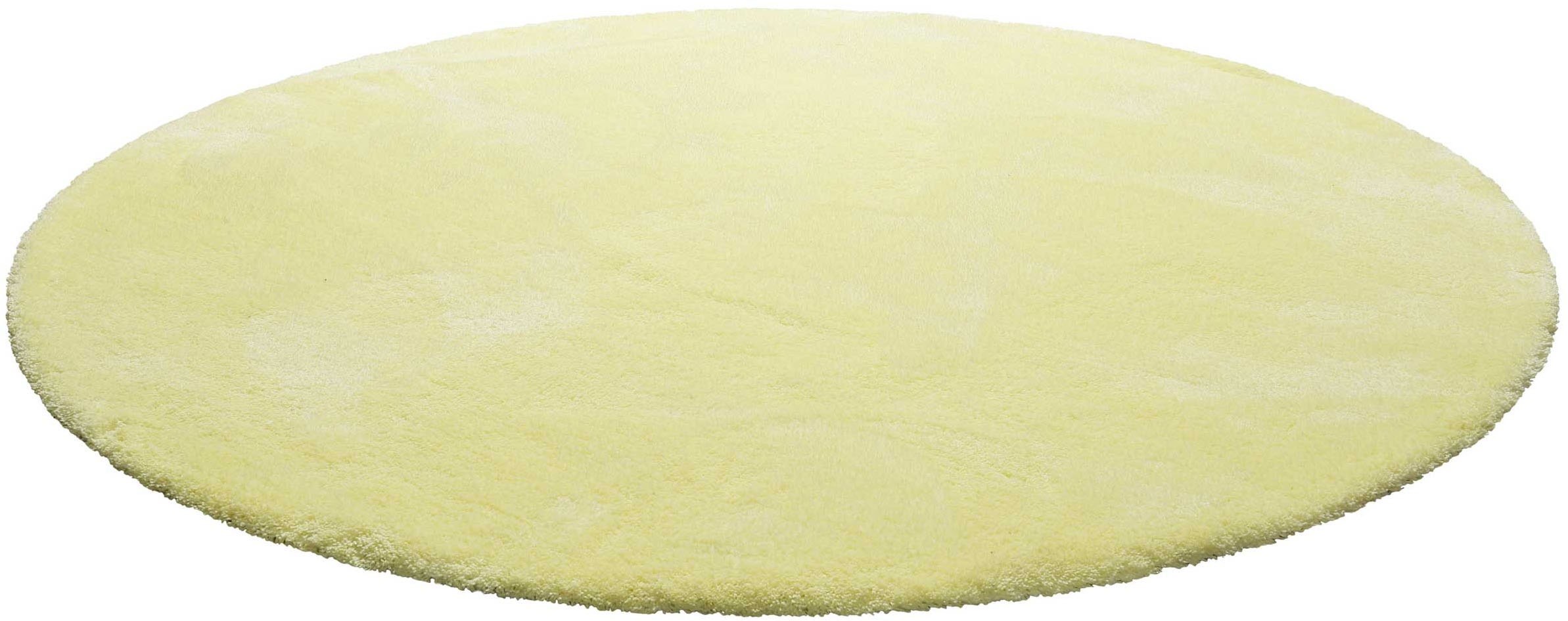 Homie Living Tapis »Pisa« Rond 25 mm Höhe Hochflor, Microfaser, uni, weich, Shaggy, Wohnzimmer, Schlafzimmer
