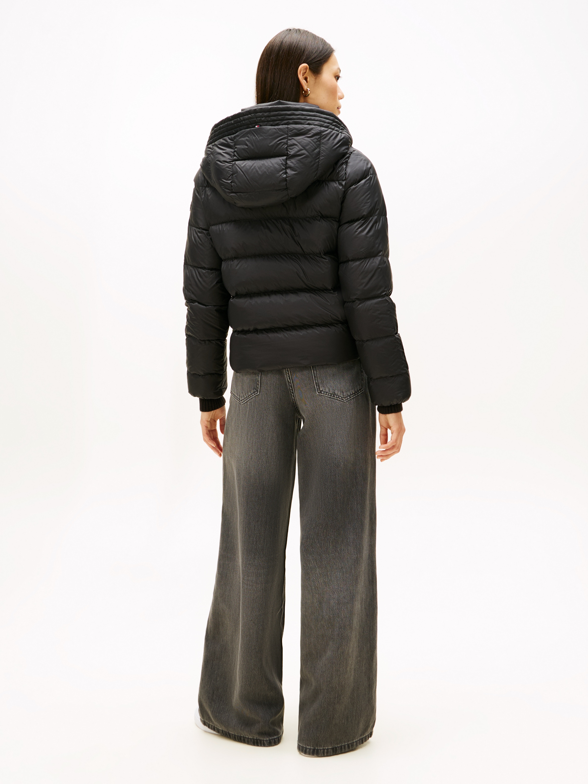 Tommy Hilfiger Veste matelassée »LW DOWN CASUAL JACKET« mit Kapuze mit Logoprägung