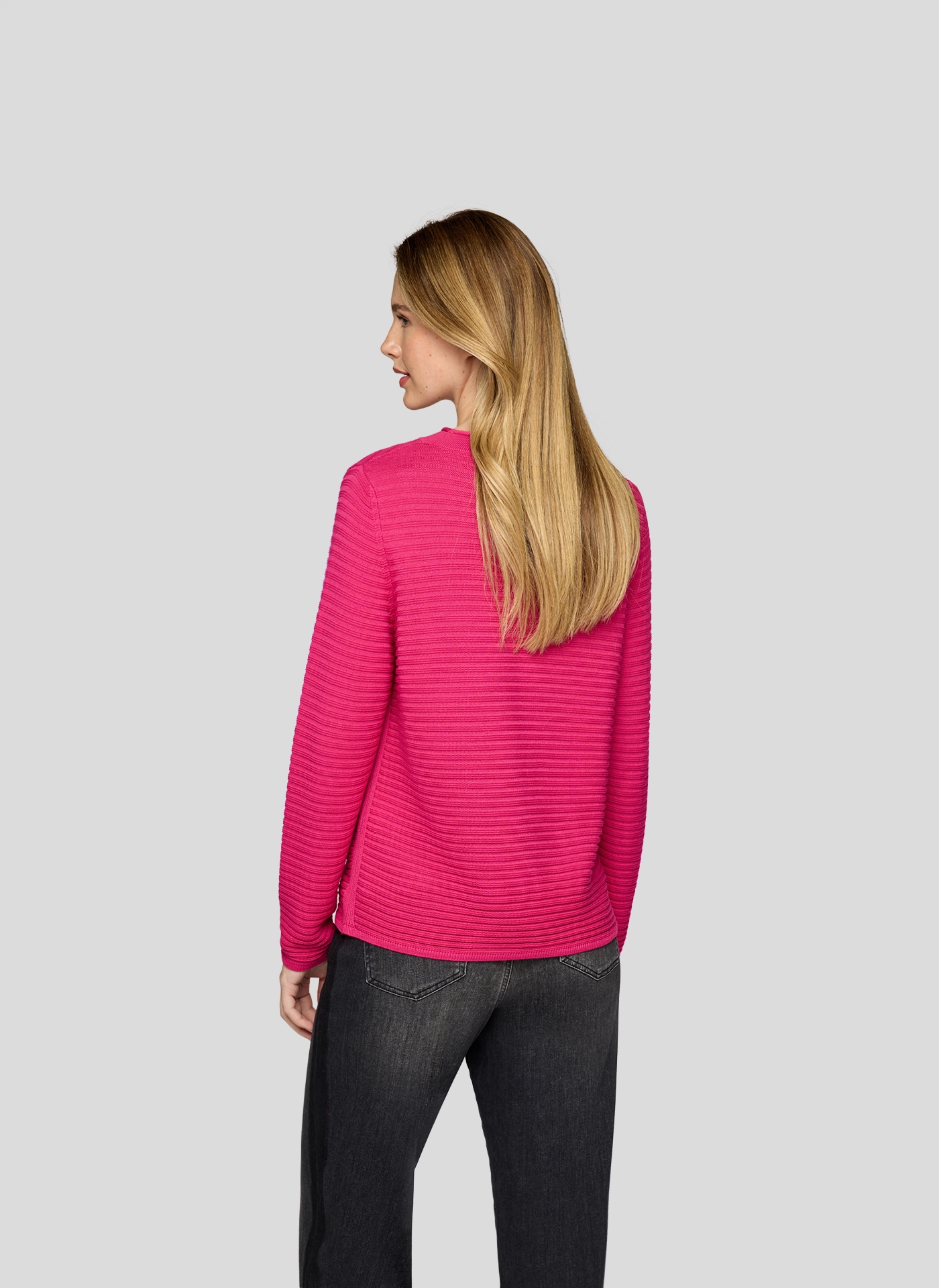 Rabe Pull à col rond mit Streifen Muster