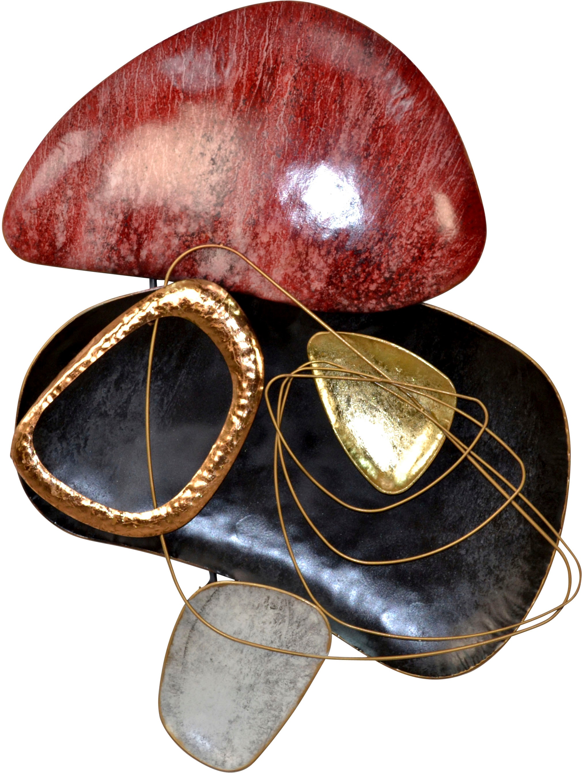 HOFMANN LIVING AND MORE Wanddekoobjekt »Wanddekoration« Wandobjekt aus Metall, organische Formen