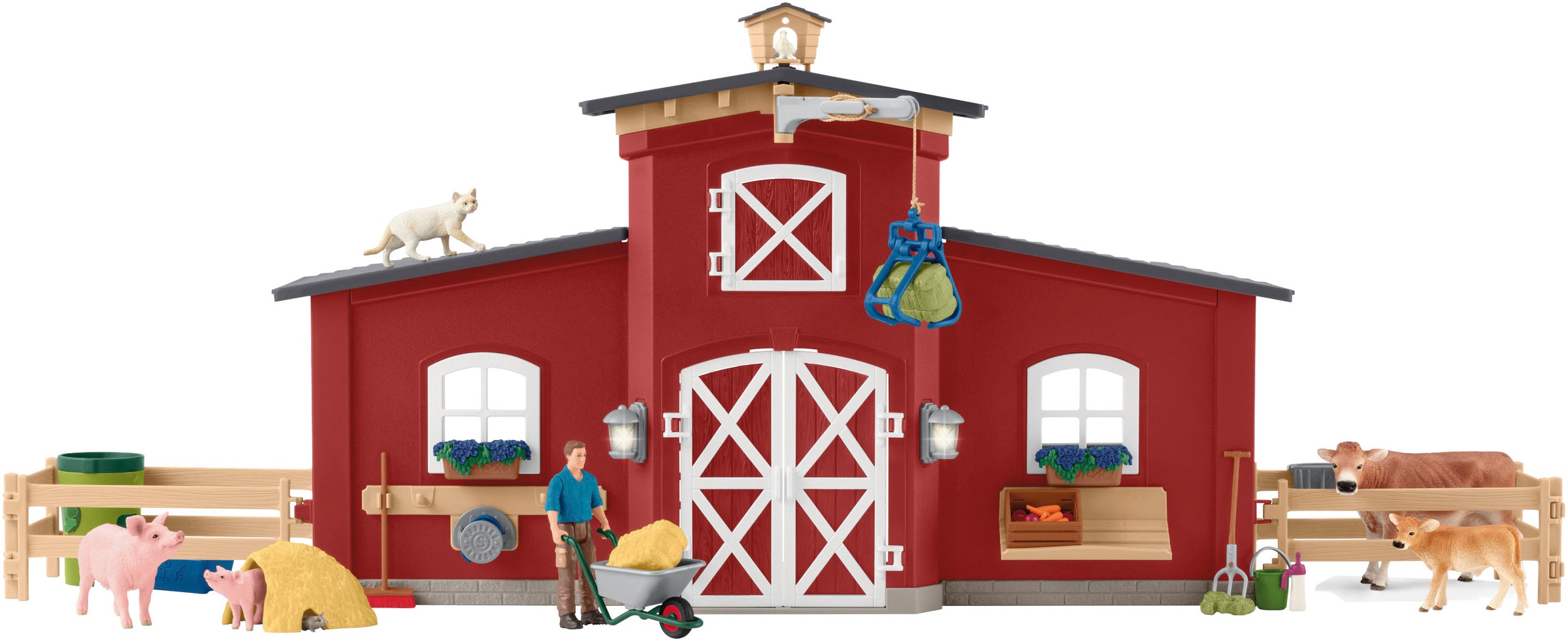 Schleich® Monde de jeu »FARM WORLD, Grosse Farm rot (42606)« Made in Europe