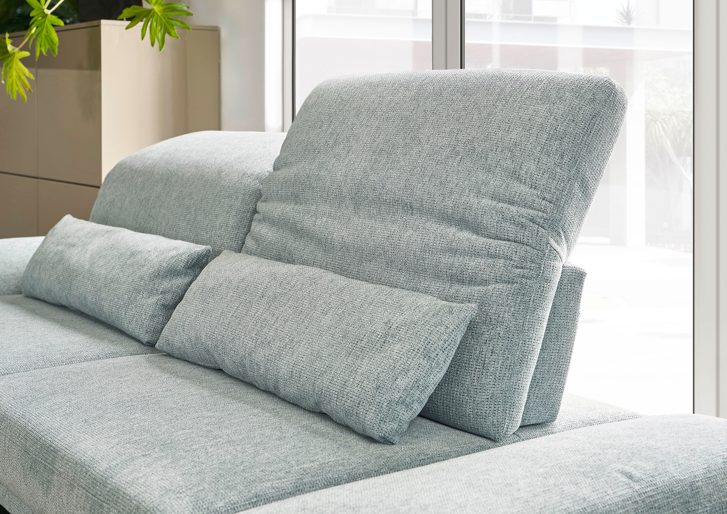 3C Candy 2-places »Mallow Designsofa mit Komfortfunktionen, modern und bequem,« accoudoirs et têtière réglables, réglage manuel de la profondeur d'assise