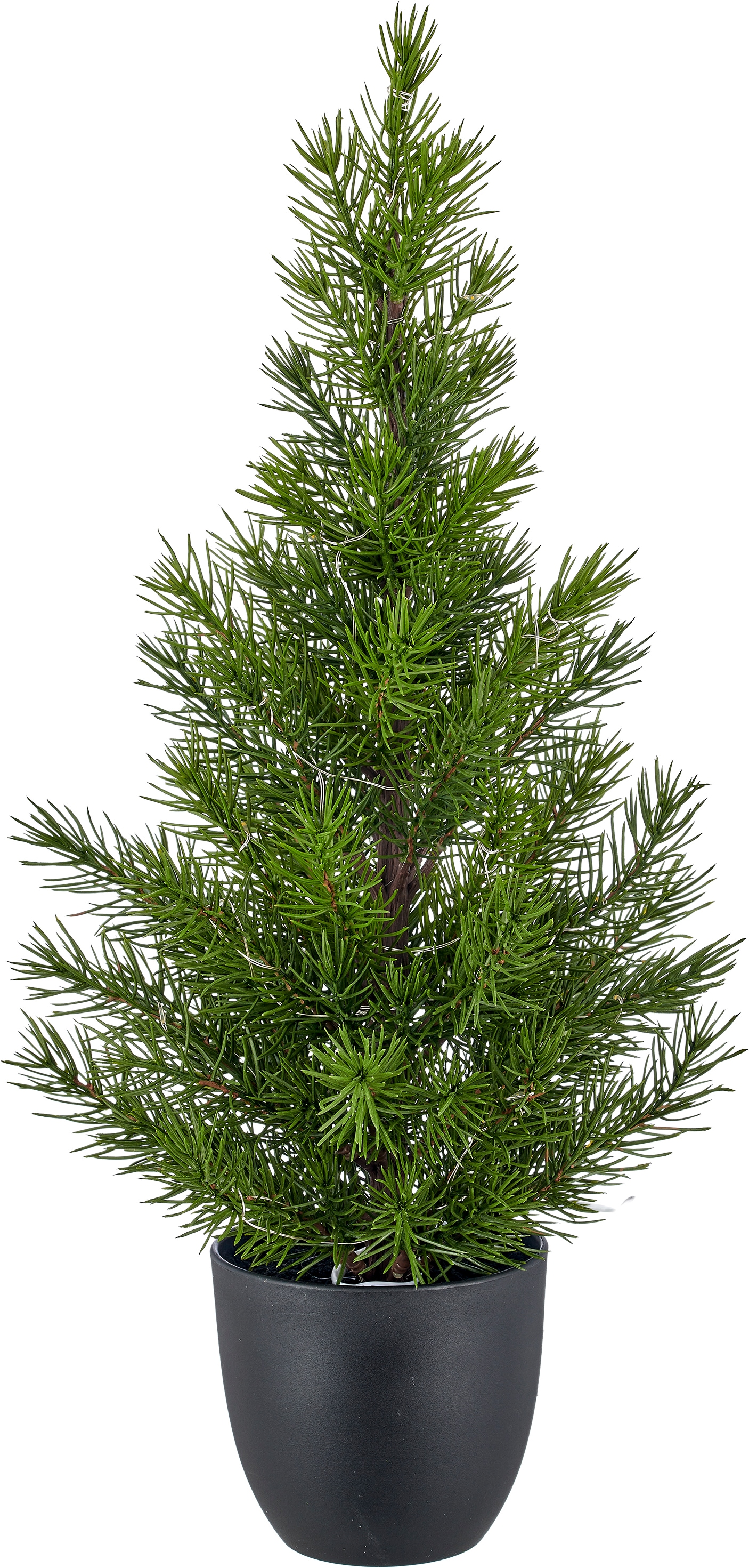 GOODproduct Künstlicher Weihnachtsbaum »Tannenbäumchen im Topf, 52 oder 68cm hoch« mit LED-Beleuchtung und Timer Funktion