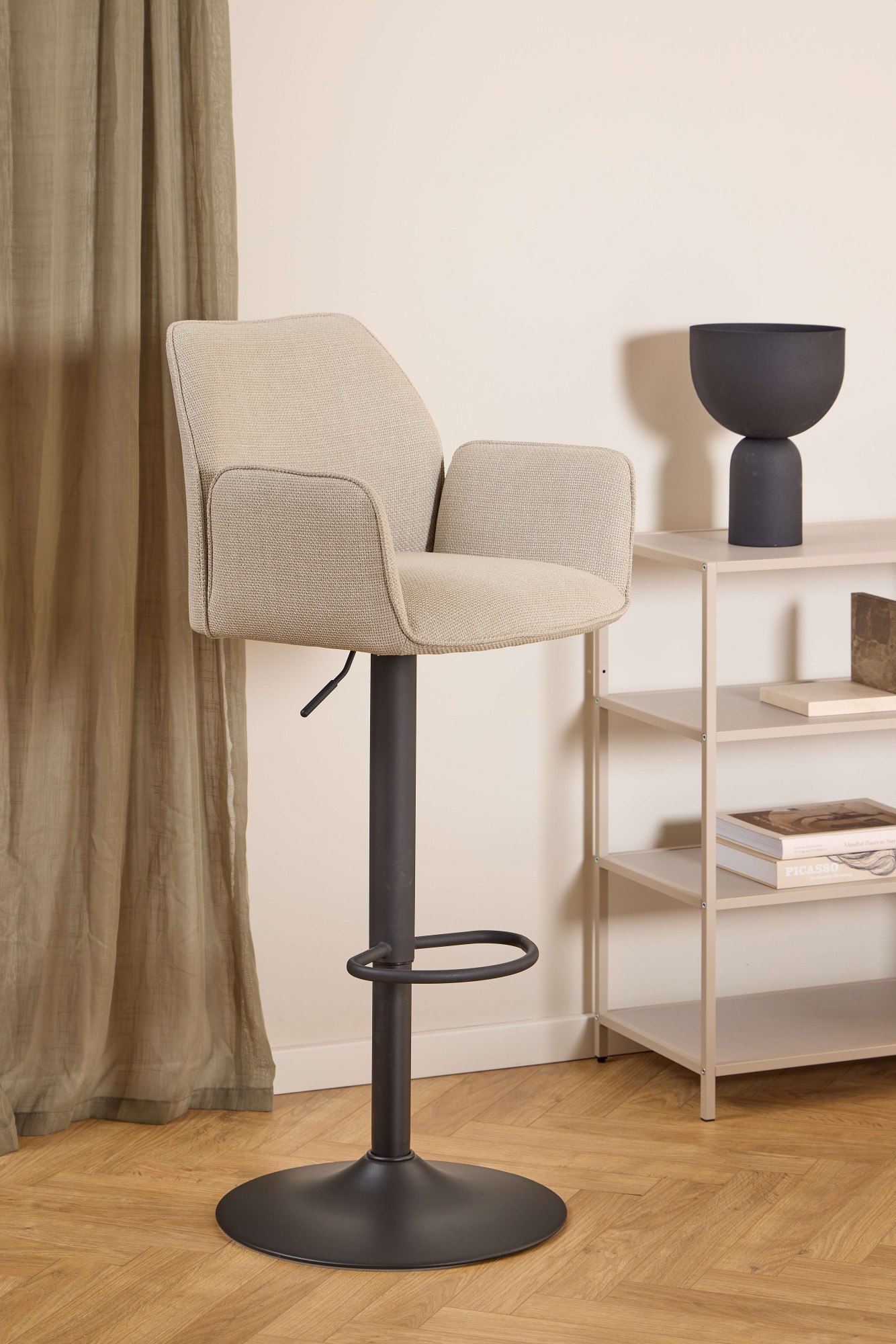 ACTONA GROUP Tabouret de bar »Glenda, Hocker, Barstuhl« 1, 1 cuis tlg. rembourrage tissu, accoudoirs, vérin à gaz, fonction pivotante, FSC™
