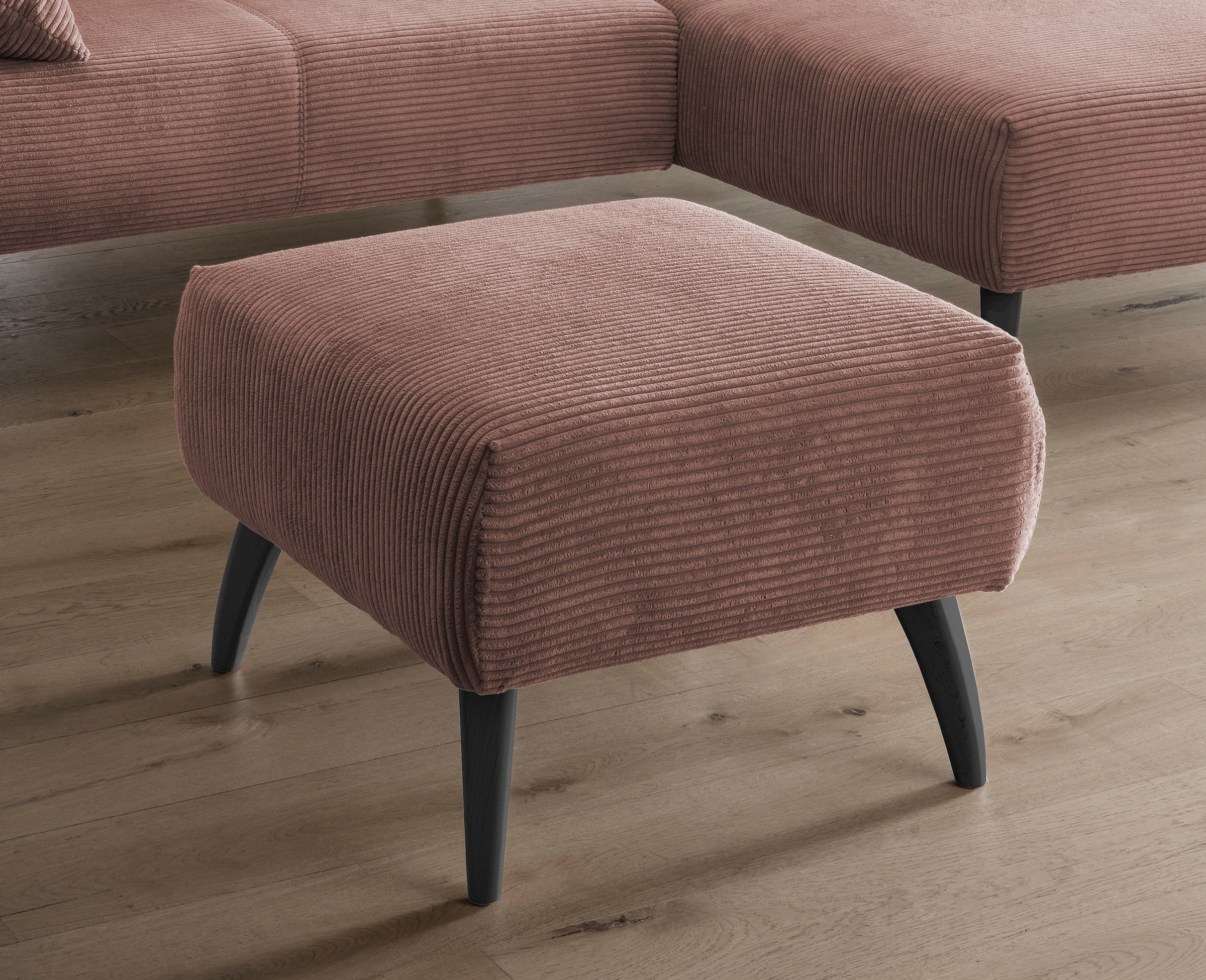 Home affaire Tabouret rembourré »Colori« Holzfussfarbe wählbar, verschiedene Stoffe, hochwertige Stoffqualität