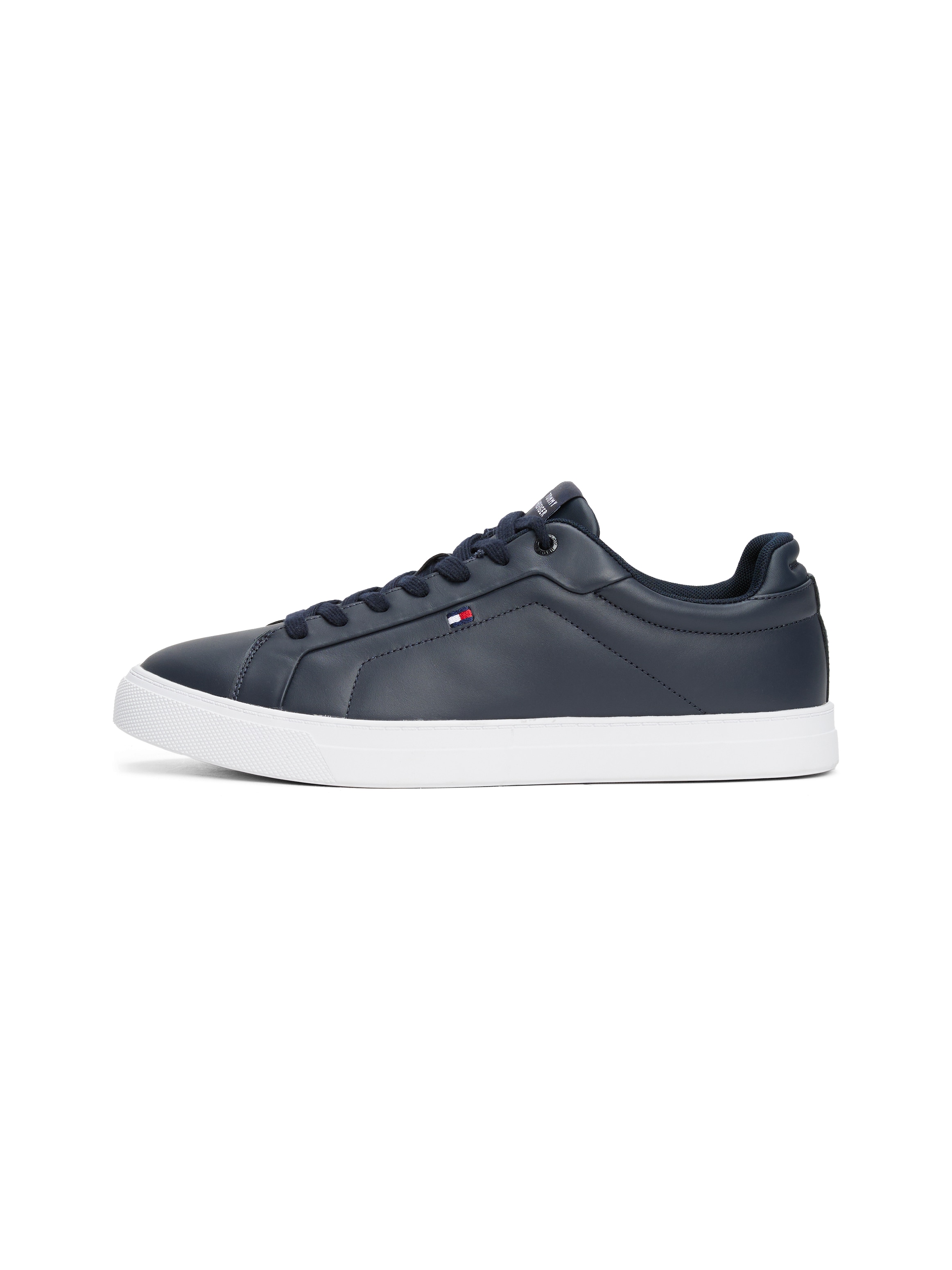 Tommy Hilfiger Sneaker »ICON COURT LTH FLAG ESS«  , Freizeitschuh, Halbschuh, Schnürschuh mit kleiner Logoflagge