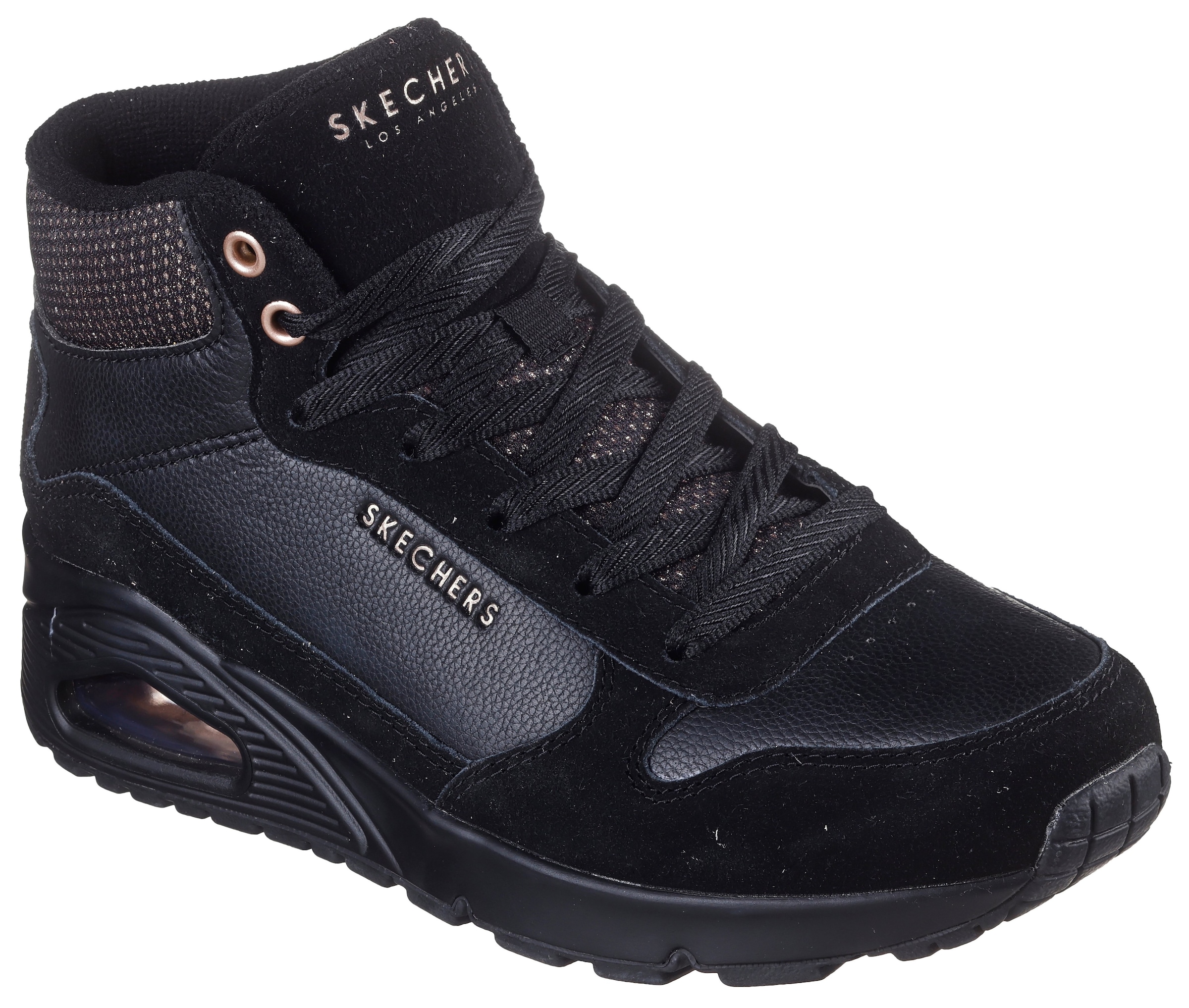 Skechers Baskets compensées »UNO-STACRE SHINE«  sneakers montantes, bottines à lacets avec semelle à chambres d'air