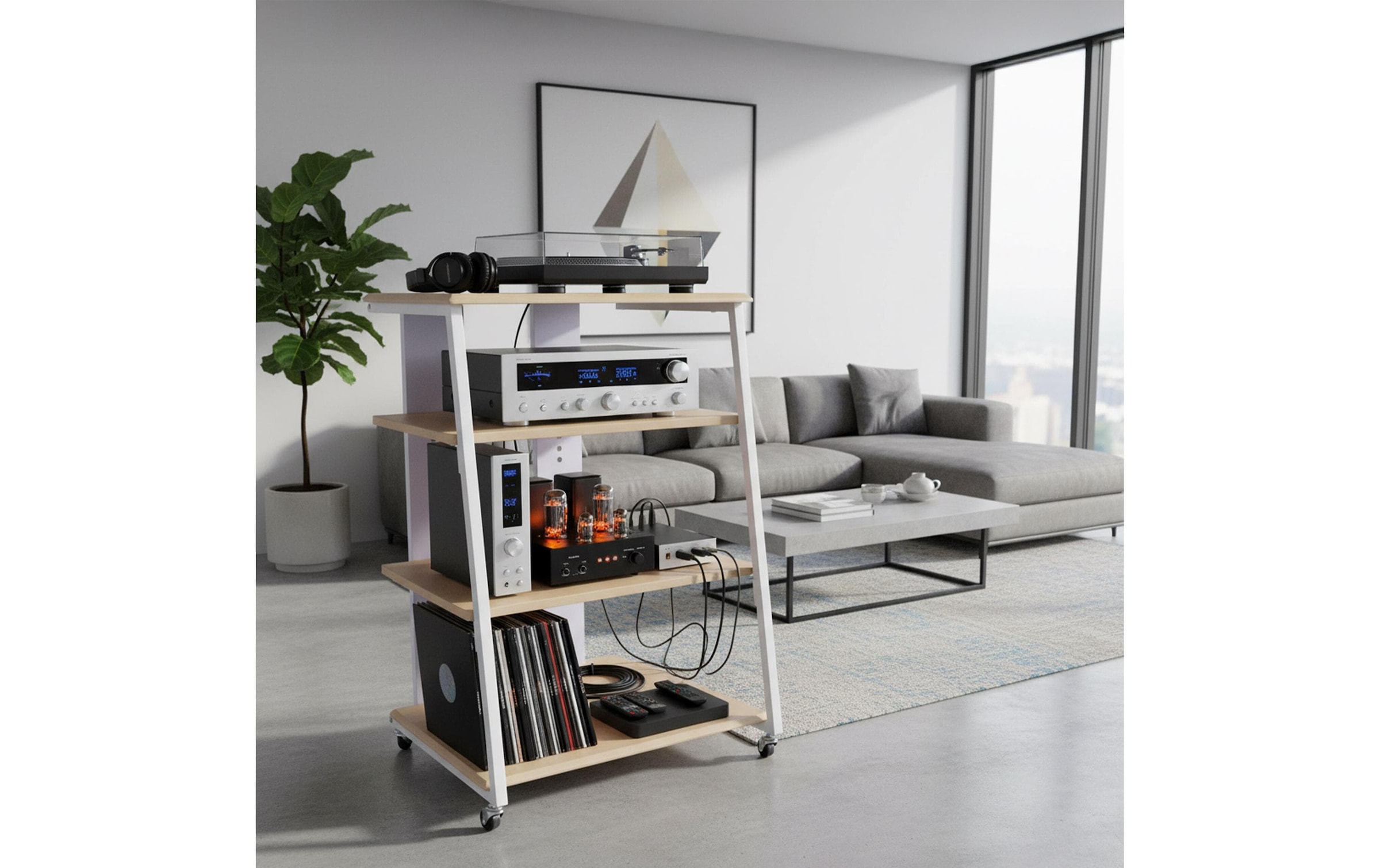 relaxdays Tableau TV »Hifi-Regal 78 x 61 x 52 cm«