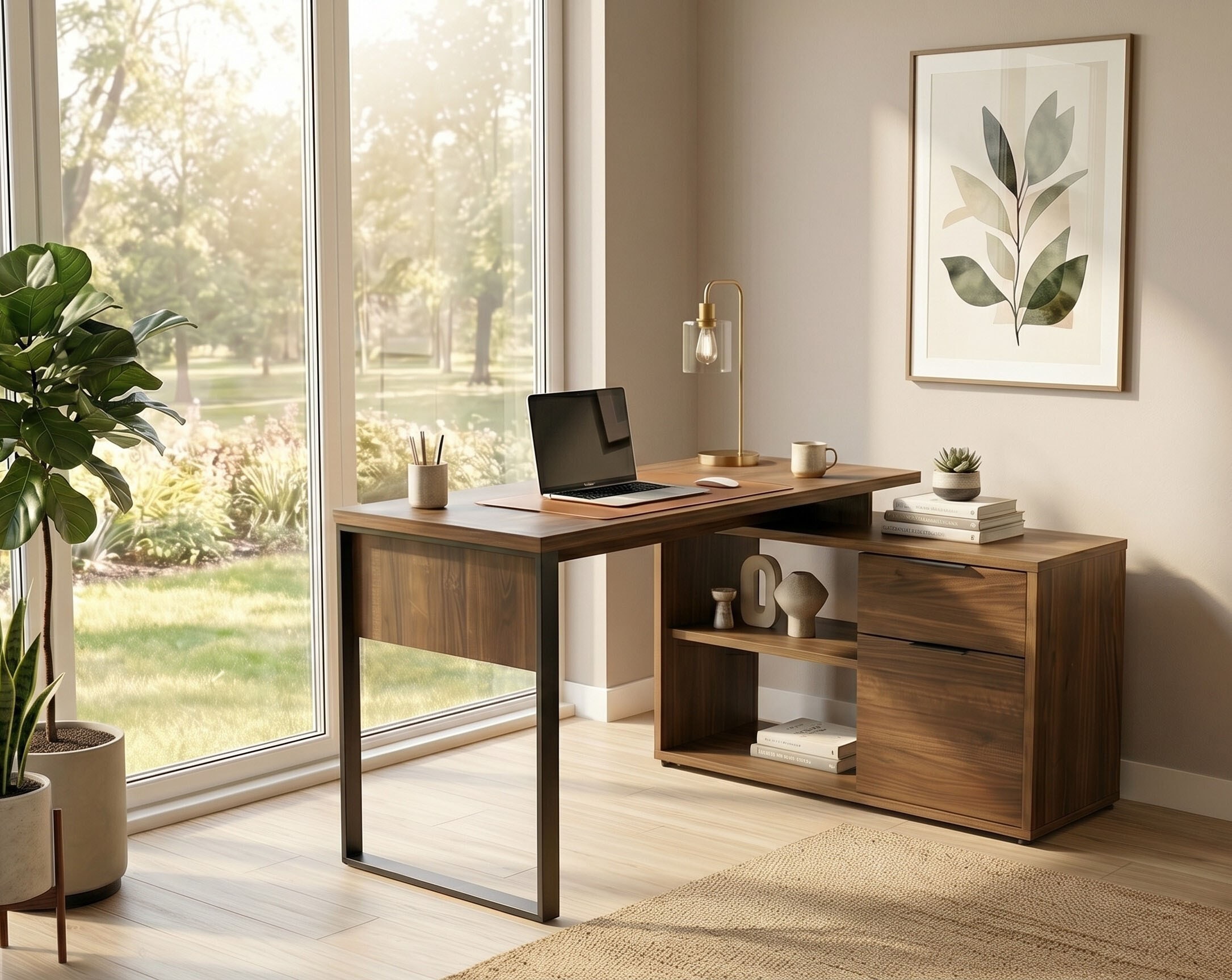 Jahnke Bureau d'angle »LOOP C 140 E« Bureau d'angle, 1 compartiment ouvert, 1 tiroir + 1 porte, largeur : 140 cm