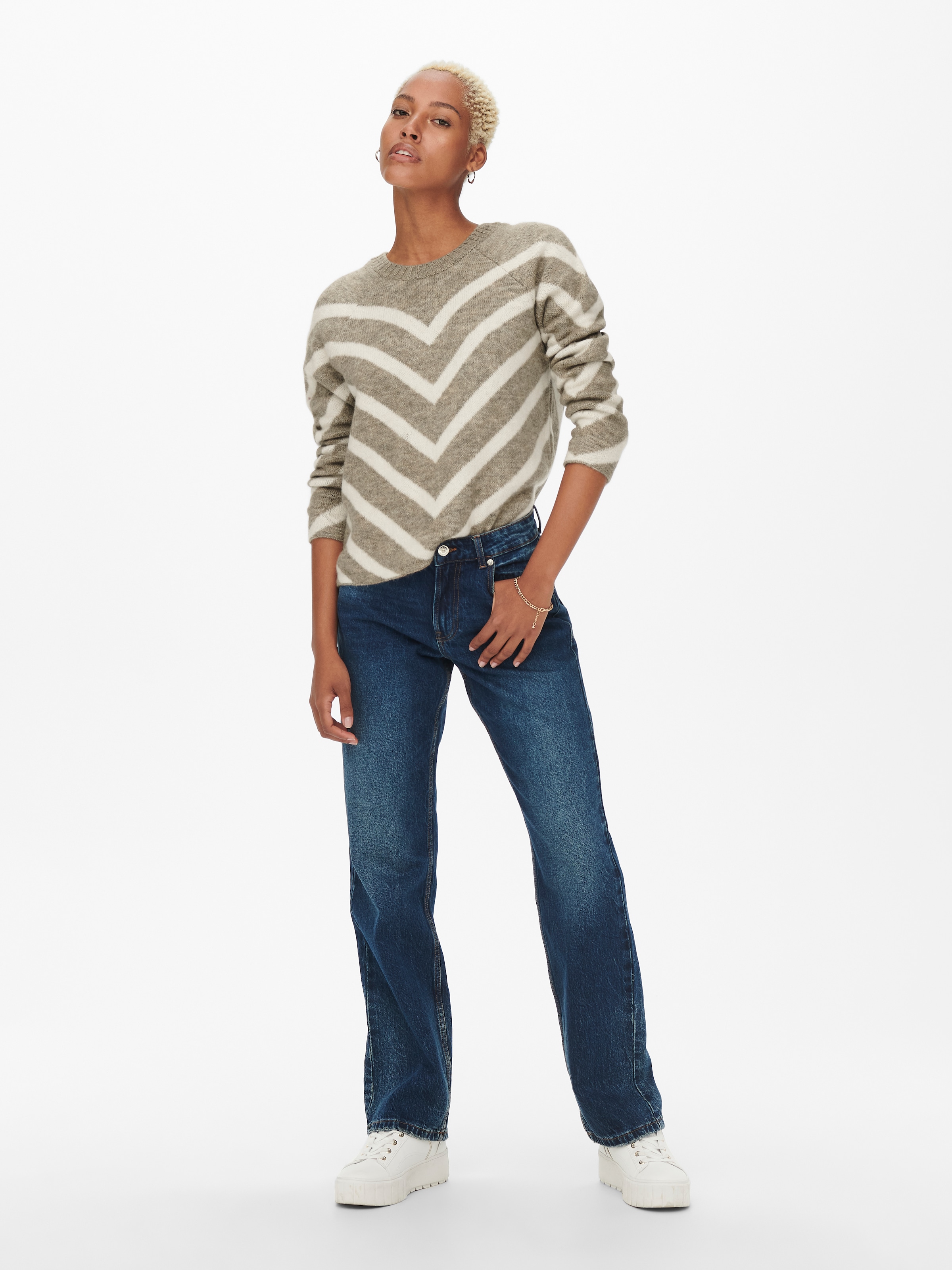 ONLY Strickpullover »ONLELIZA L/S PULLOVER KNT NOOS« Kunstfaser, regular fit