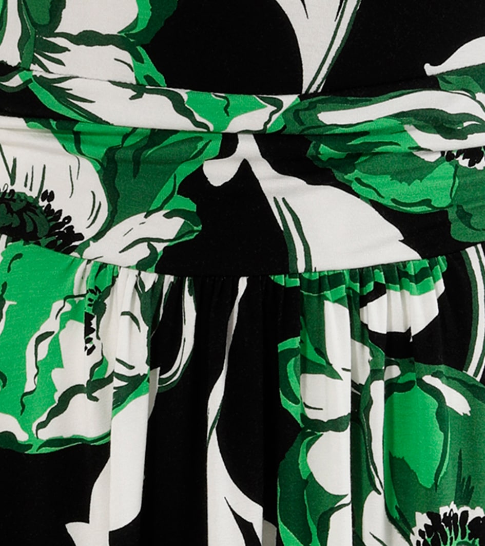 Aniston SELECTED Jerseykleid mit floralem Druck und gerafftem Taillenbund