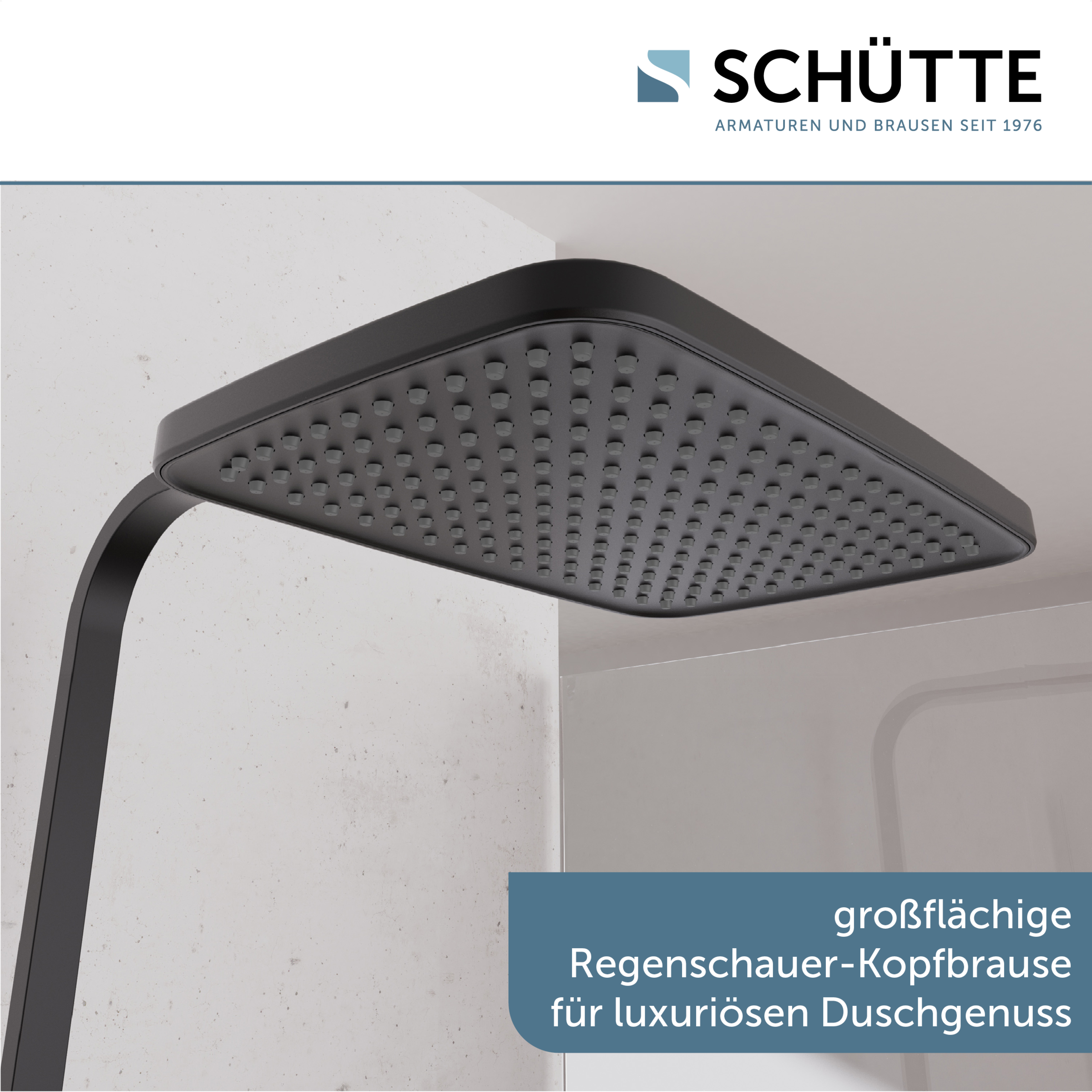 Schütte Brausegarnitur »GRAN CANARIA« Komplett-Set,  Regendusche 30x20 cm, Umsteller, Antikalk, 3 Strahlarten, Thermostat