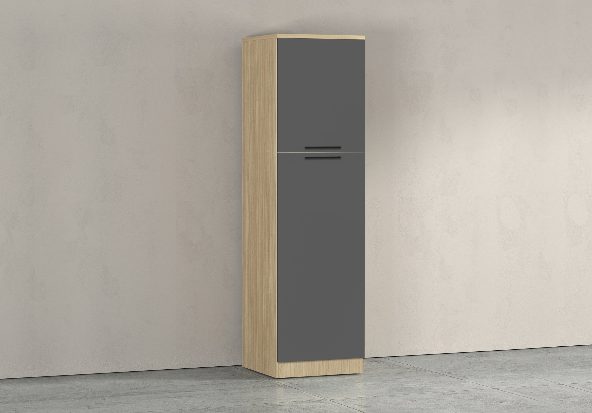 KOCHSTATION Armoire à provisions »Luna, Hochschrank, Küchenvorratsschrank, Speiseschrank, Made in Italy« B/T/H: 60×60×214,5 cm, mit 6 grosszügigen Fächern