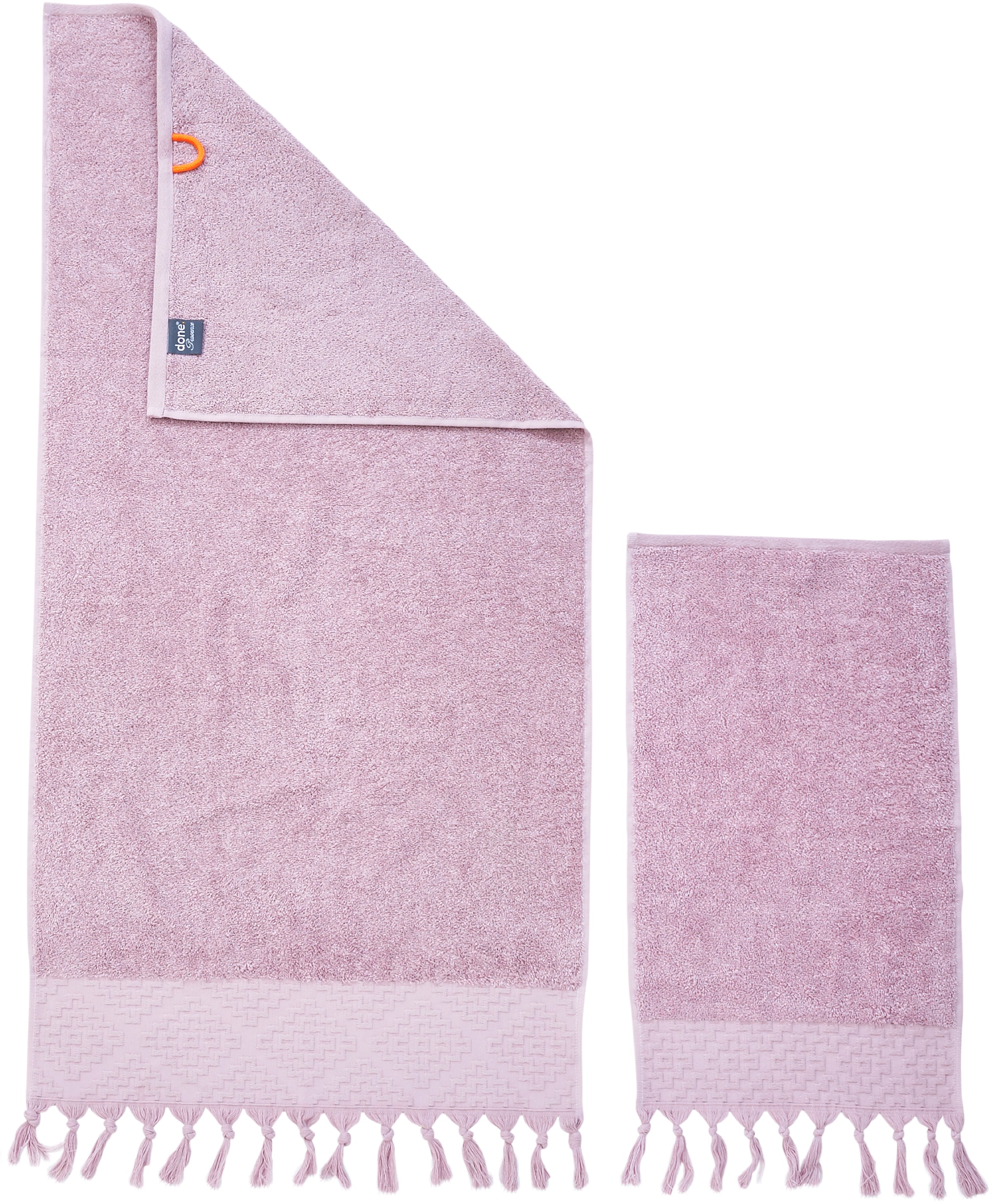 done.® Handtuch Set »Provence Bohéme« Uni Farben, Boho-Style, Borte, verschiedene Set Varianten erhältlich