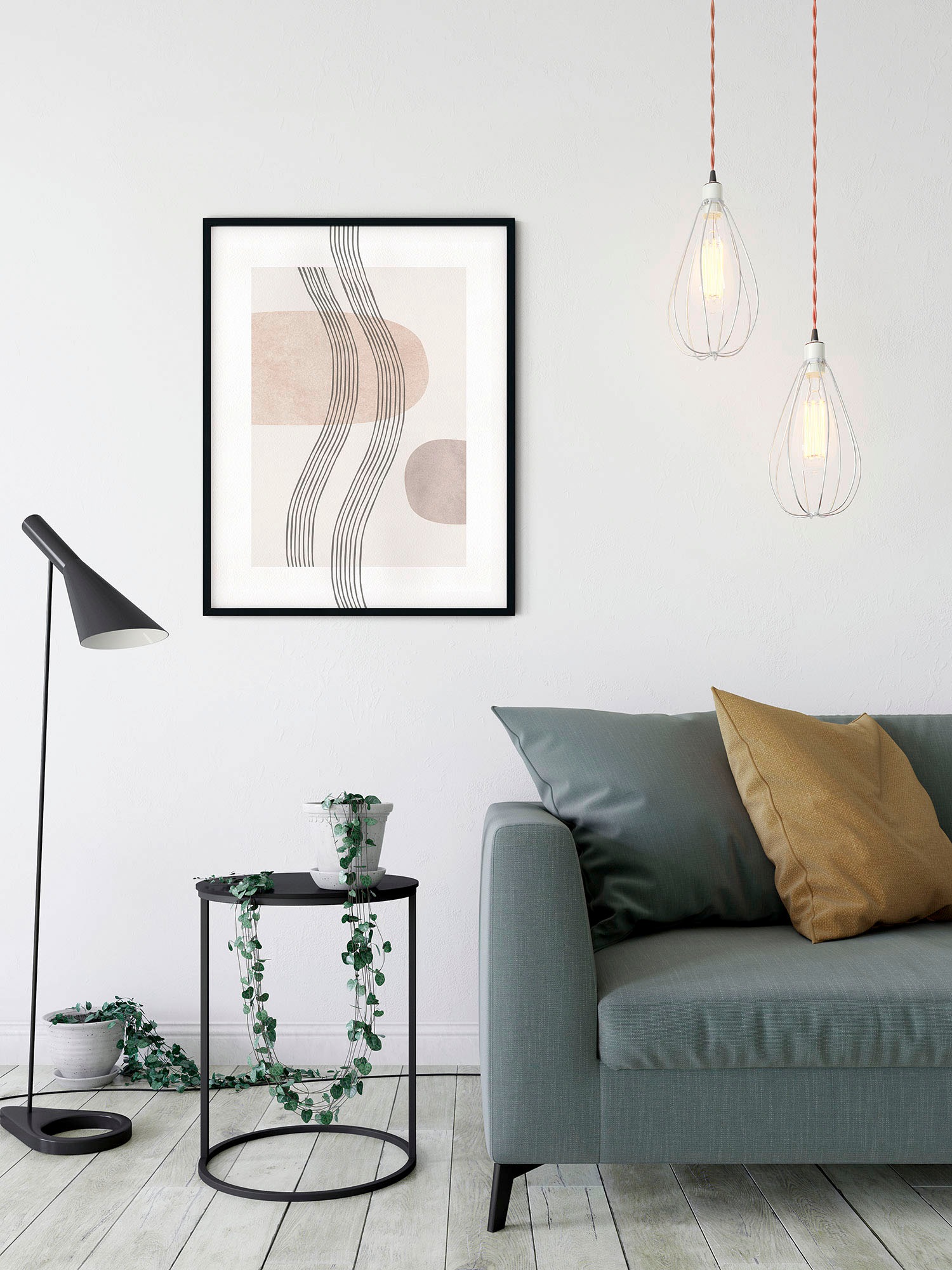 Komar Bild »Line Art Waves« Natur 1 Stk. tlg. Wandbild zur Dekoration - ohne Rahmen