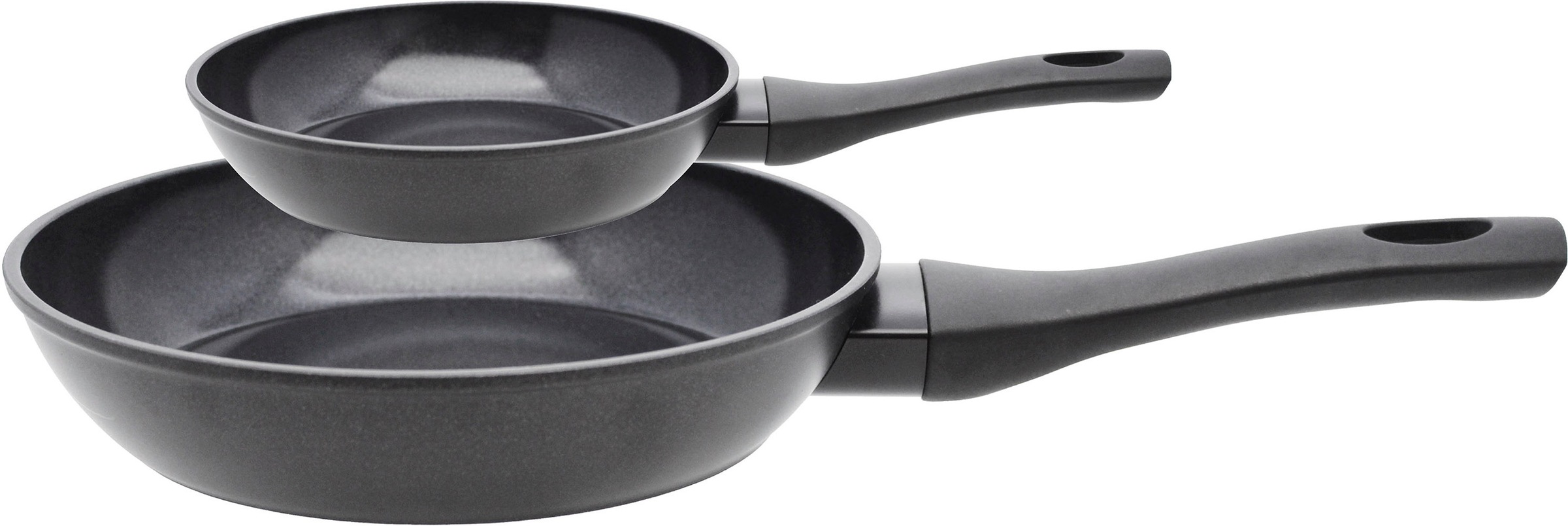 Elo Basic Pfannen-Set »Quarzit« Aluminium Set, 2 tlg. Energiesparender Kapselboden