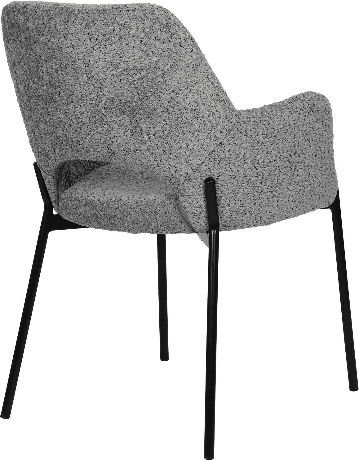 SIT Chaise avec accoudoirs »Kiew 2er-Set Bouclé Esszimmerstühle mit Rücken Cut-Out« (Ensemble) 2 cuisrevêtement bouclé certifié Öko-Tex & design moderne avec découpe au dos