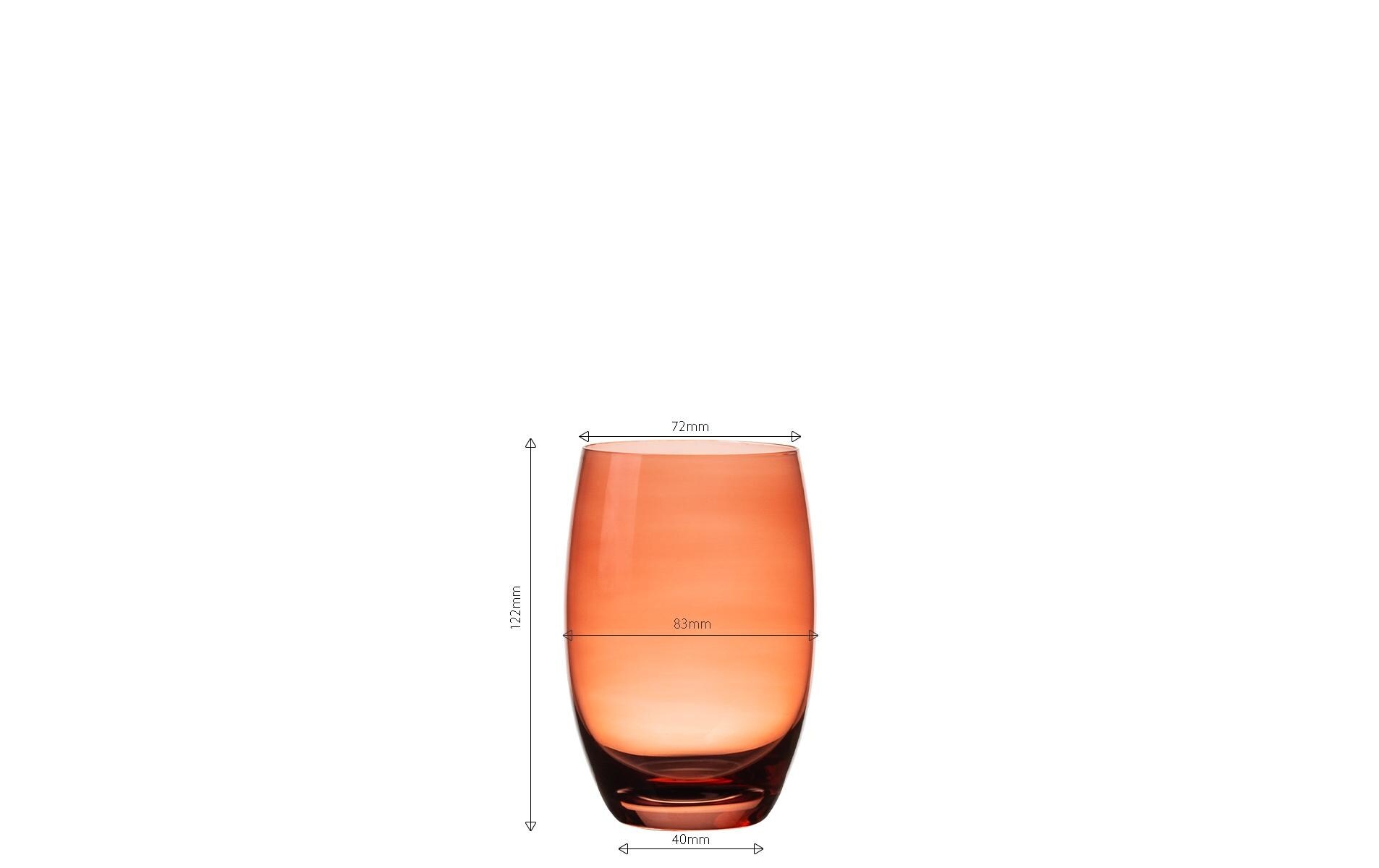   Set de verres »Lunasol Optima Color Tumbler 460 ml Barrel«