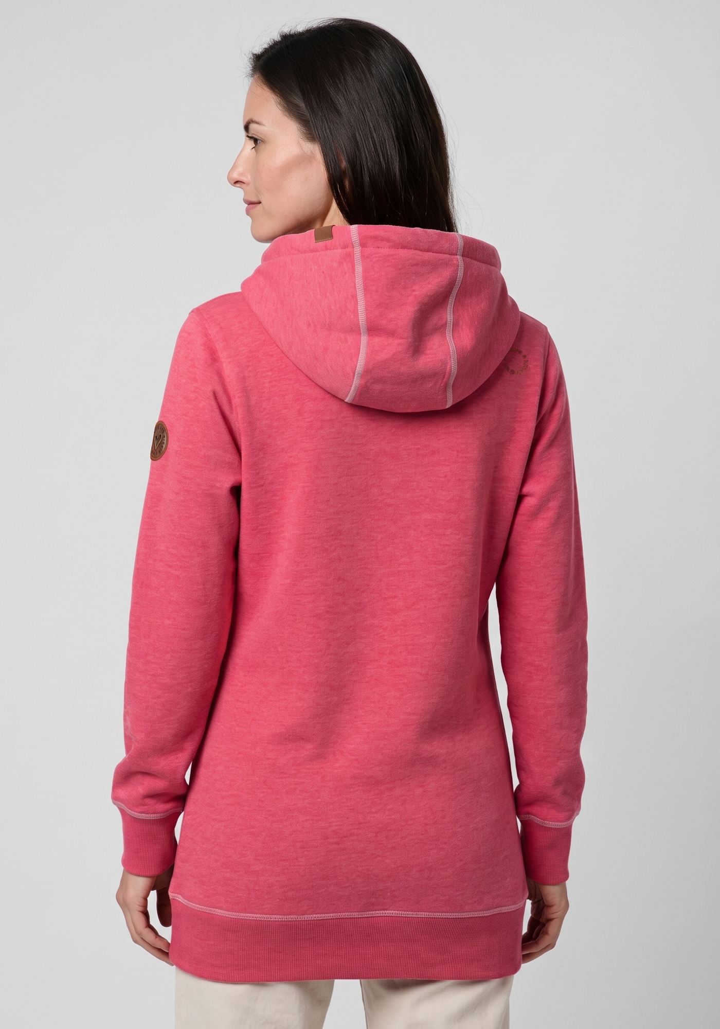 Alife & Kickin Kapuzensweatshirt »AlvaAK A«, schlichtes Kapuzensweatshirt mit Herz-Aufnäher, länger geschnitten
