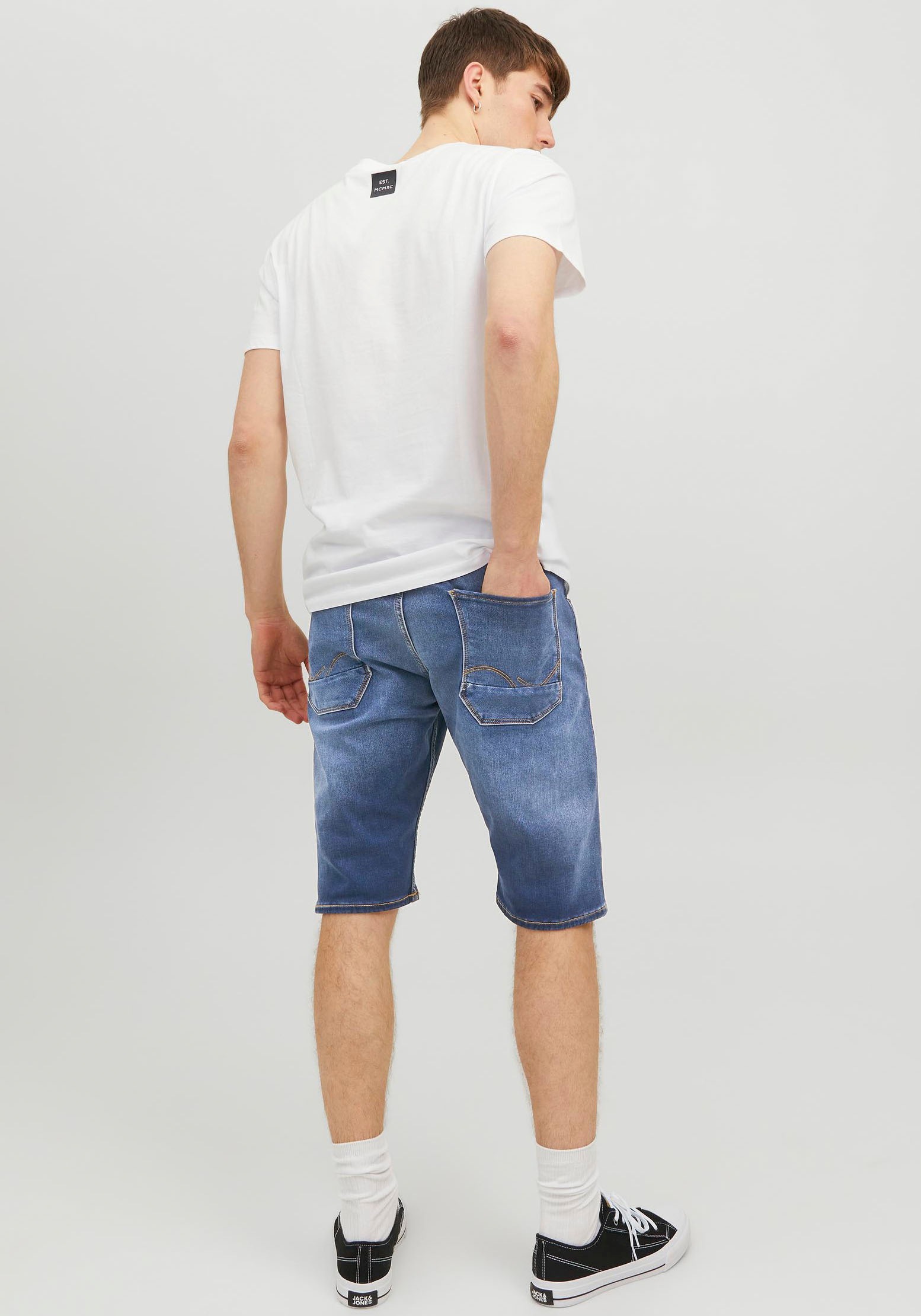 Jack & Jones Jeansshorts »JJISCALE JJLONG SHORTS GE 608 I.K SN«
