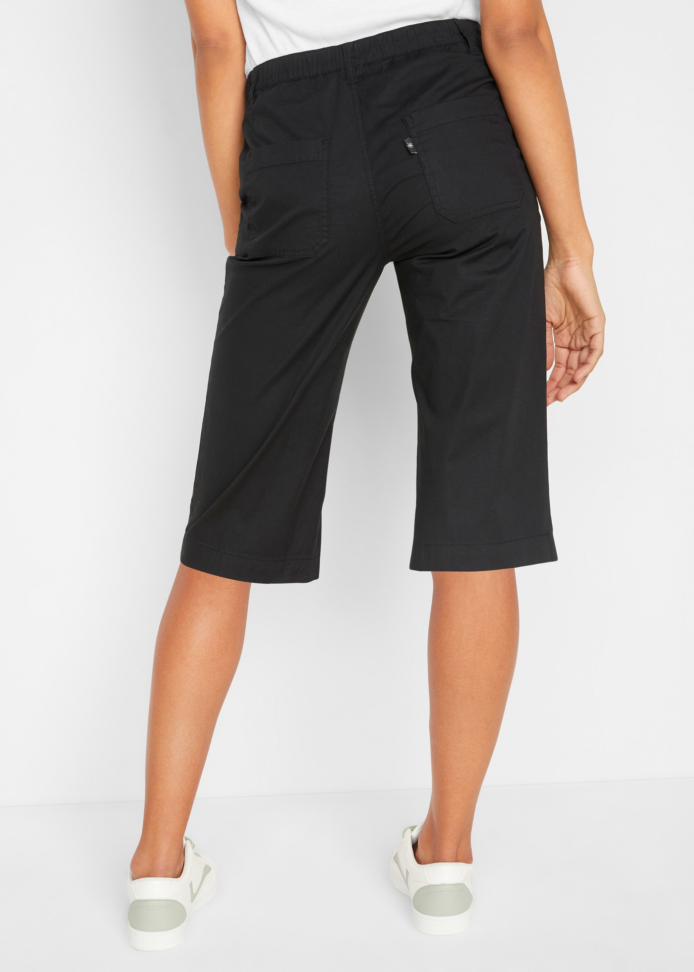 bonprix Bermudas longs  aus Baumwolle mit Elasthan, Regular Fit, mit Komfortbund