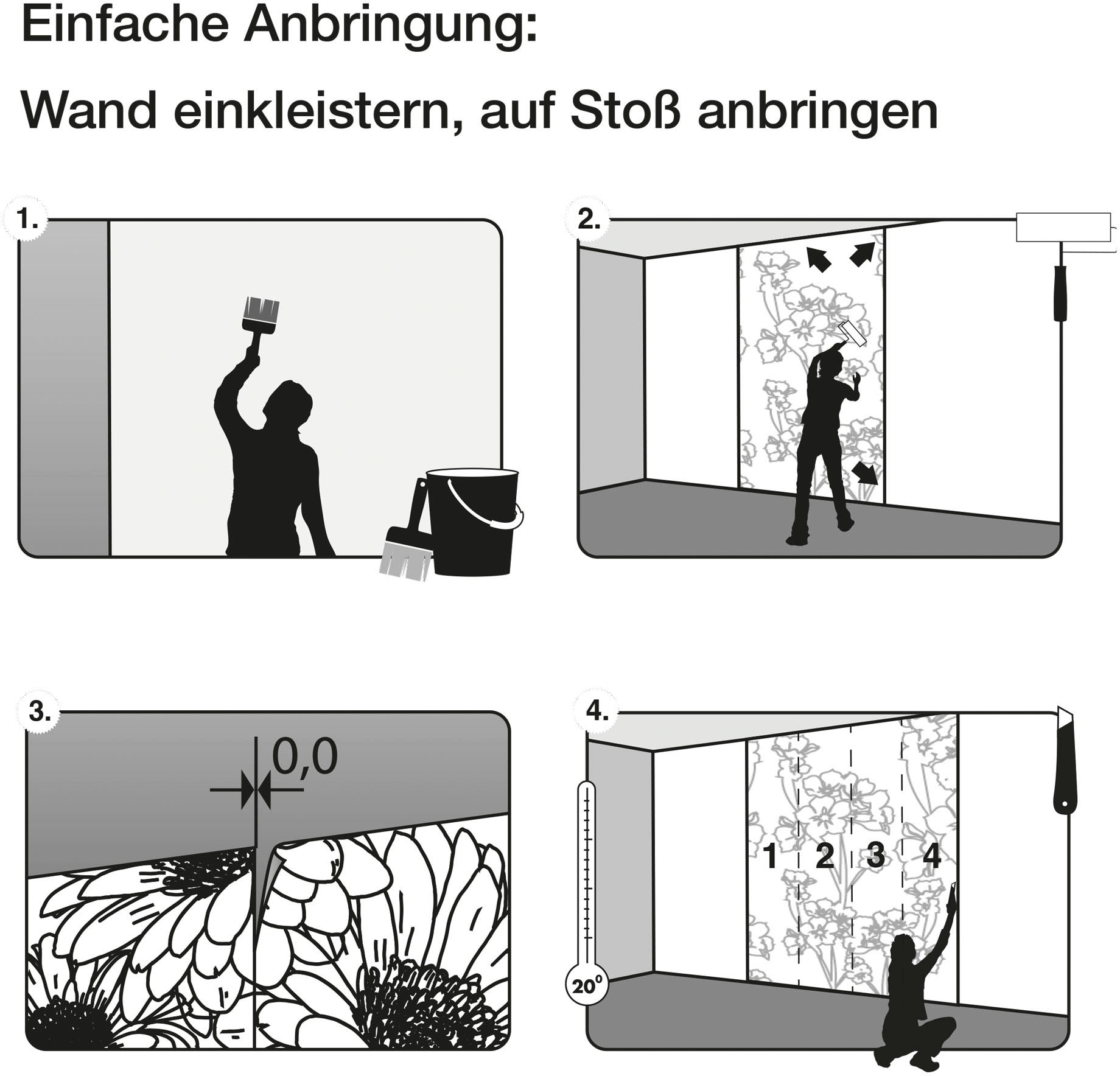 Komar Vliestapete »Digitaldruck Vlies -  Tranquillo - Grösse 400 x 260 cm« bedruckt glatt Wohnzimmer, Schlafzimmer