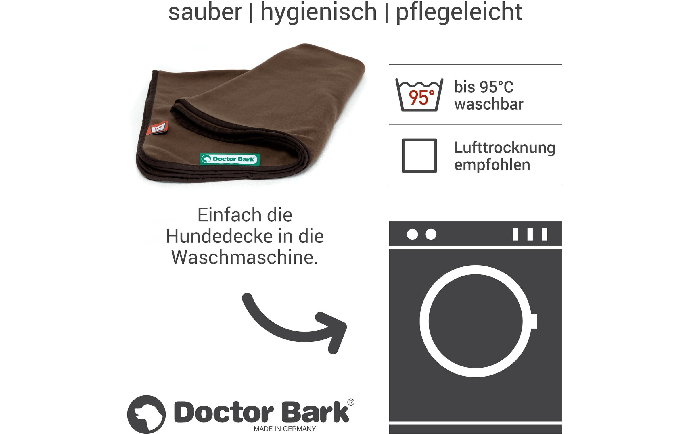 Doctor Bark Couverture pour animaux »Fleece XL Braun, 140 x 100 cm«